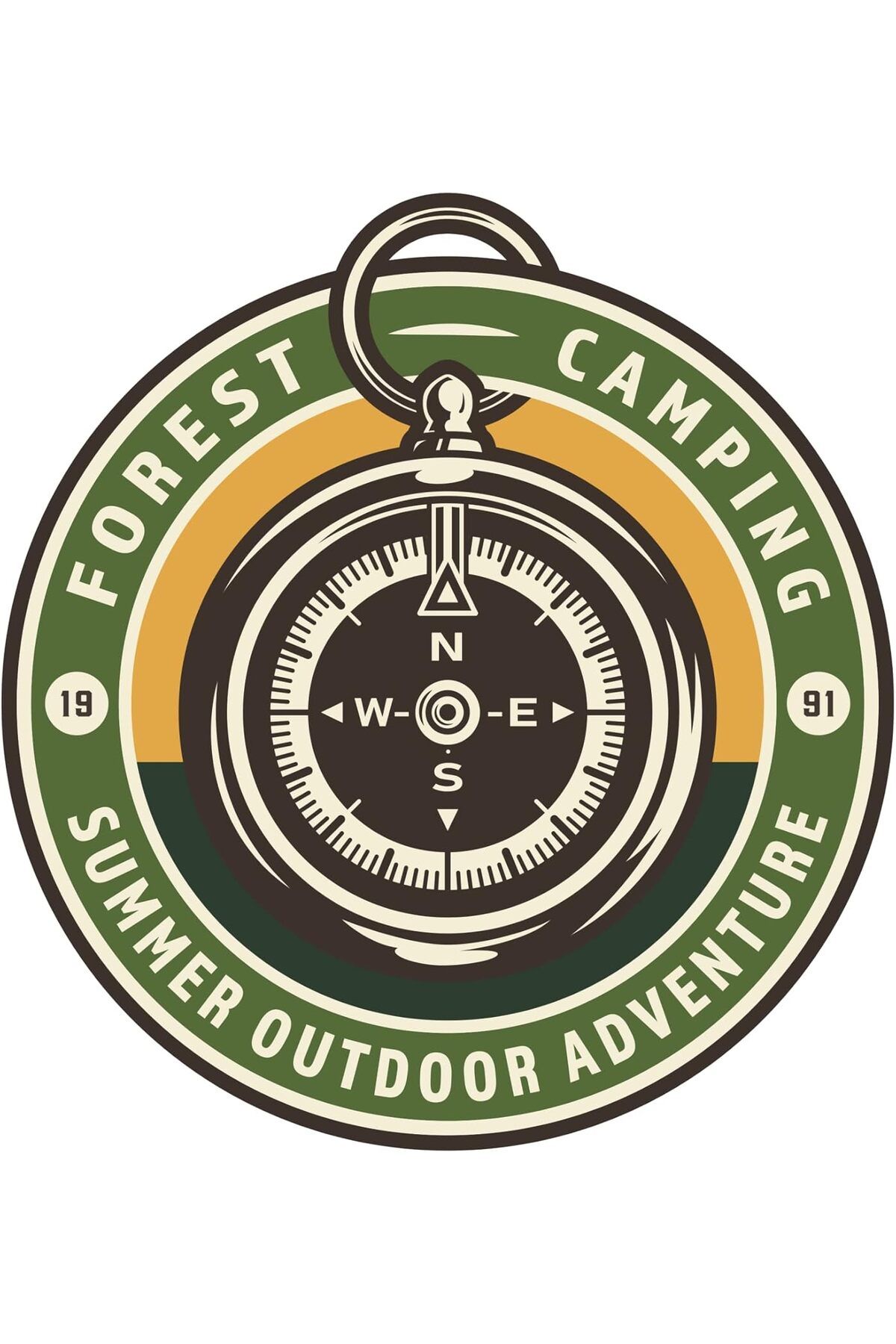 KDROĞLU KDROGLU Aksesuar Adventure Camping Pusula Sticker Off Road Sticker 2 Model 10 x 10,5 cm New Desing 1