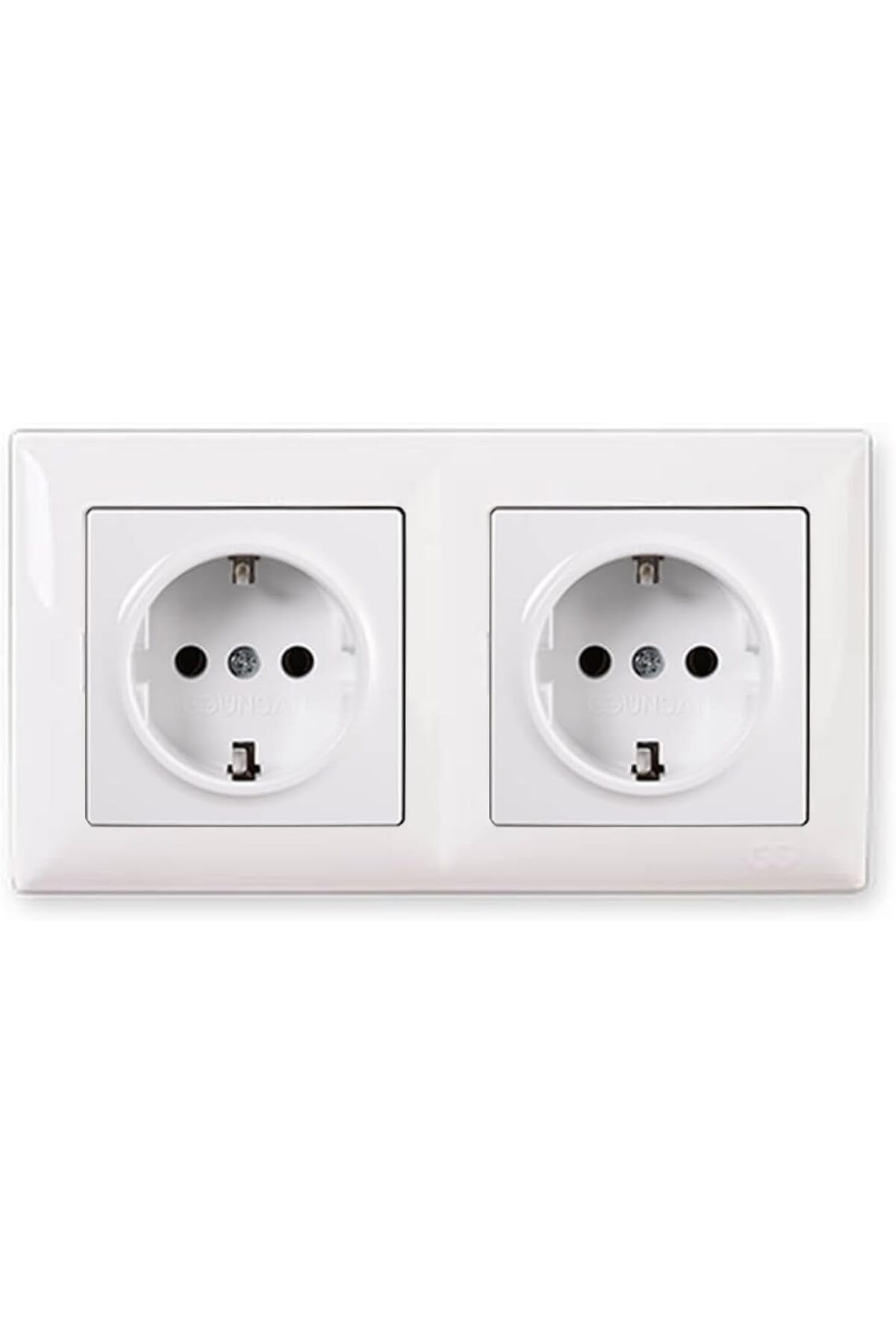 KDROĞLU plamystical Visage Beyaz 2'li Set Topraklı Priz + Topraklı Priz newing 1139529