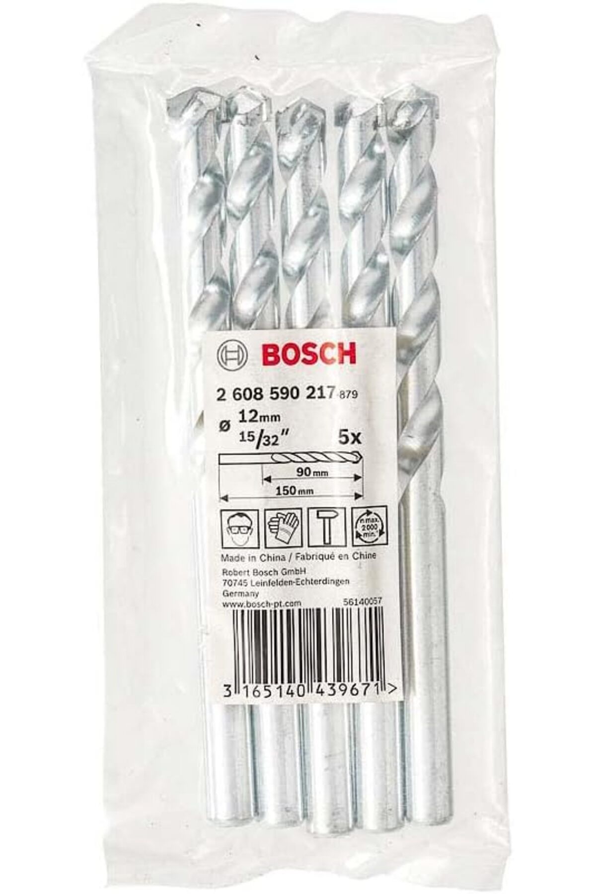 DERİK Derik cyl-1 Serisi, Beton Matkap Ucu 12 * 150 mm 5li Paket YENİ 1122015