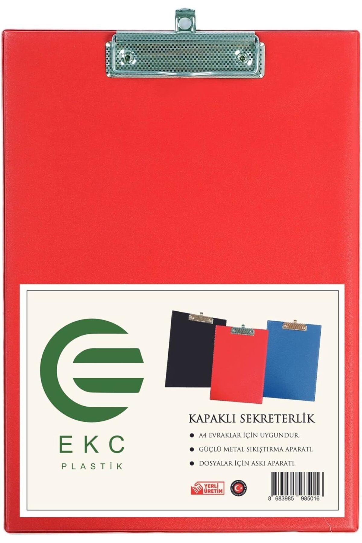 DERİK Derik - A4 Kapaklı Sekreterlik Kırmızı, Bloknot Yazı Tablası, Clipboard YENİ 1122015