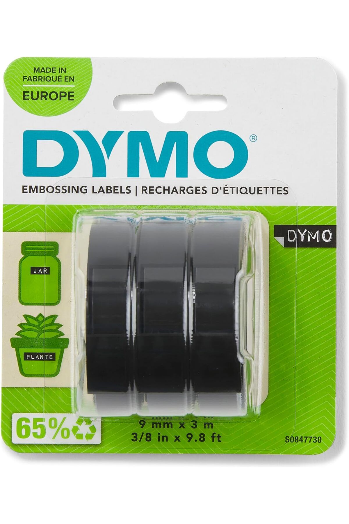 KDROĞLU KDROGLU 3D Plastik Kabartma Şerit (9 mm x 3 mt), 3'lü Paket, Siyah - S0847730 New Desing 1109836