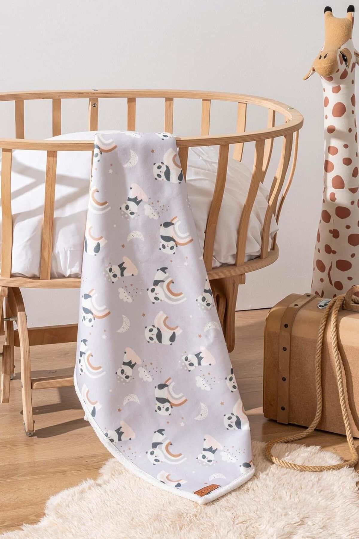 KDROĞLU KDROGLU Fluffy Bebek Battaniyesi 70x100 Cm Panda Desen New Desing 1109836