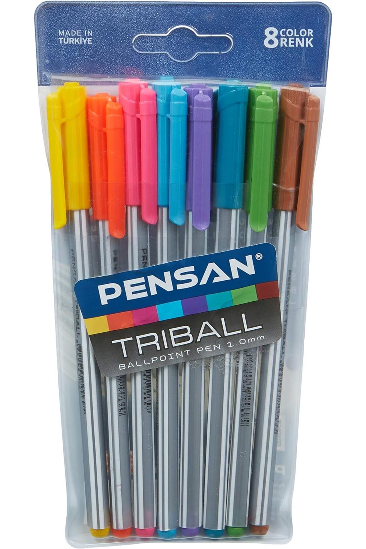 KDROĞLU KDROGLU Triball Tükenmez Kalem Renkli 8'li Vakumlu - PE01003TKRK08 New Desing 1109836