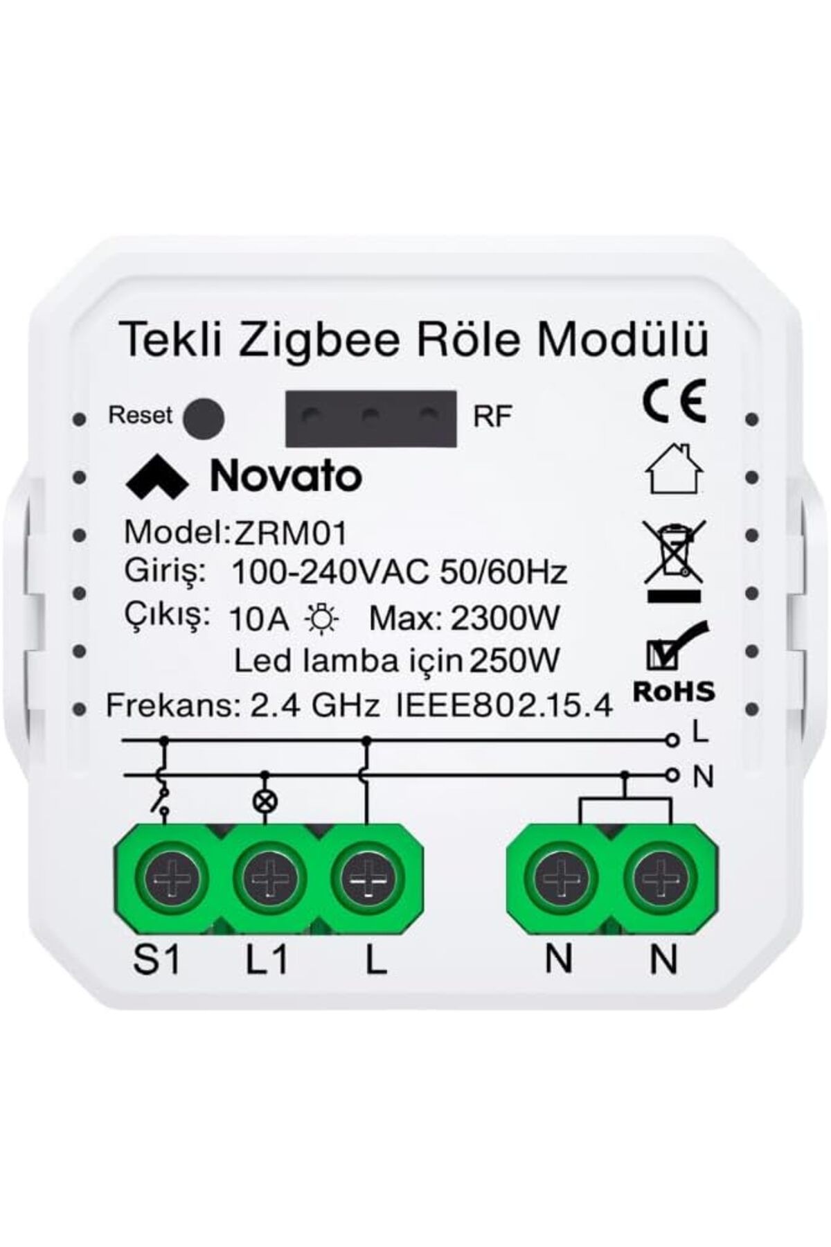 STOREMAX lbstorex Tek Çıkışlı Akıllı Anahtar(Tuya, Smart Life, Home Assistant, Zigbee2MQTT Uyumlu) New