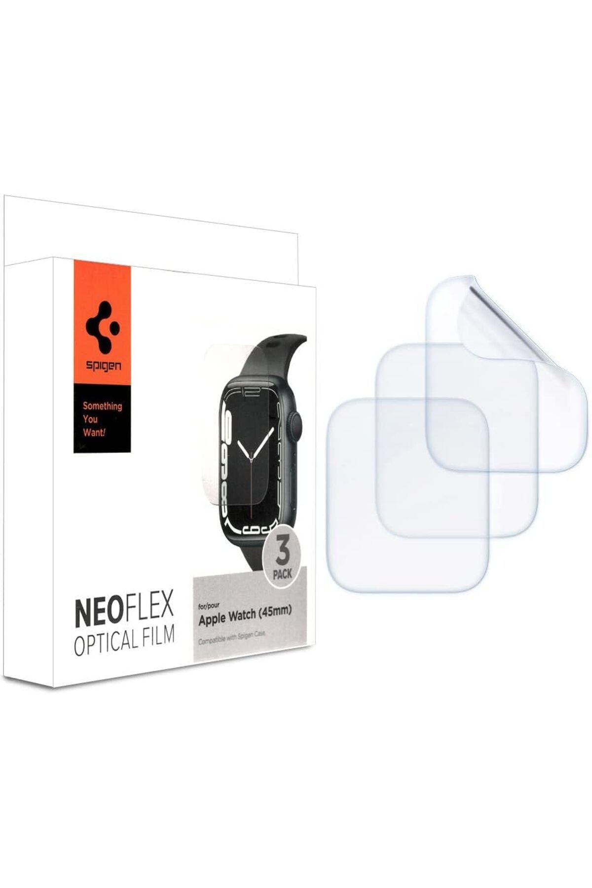 KDROĞLU GEÇMEZ Watch 45mm/44mm (Seri 9/8/SE2/7/6/SE/5/4) Ekran Koruyucu Film Neo Flex (3 Adet) - AFL04049 A