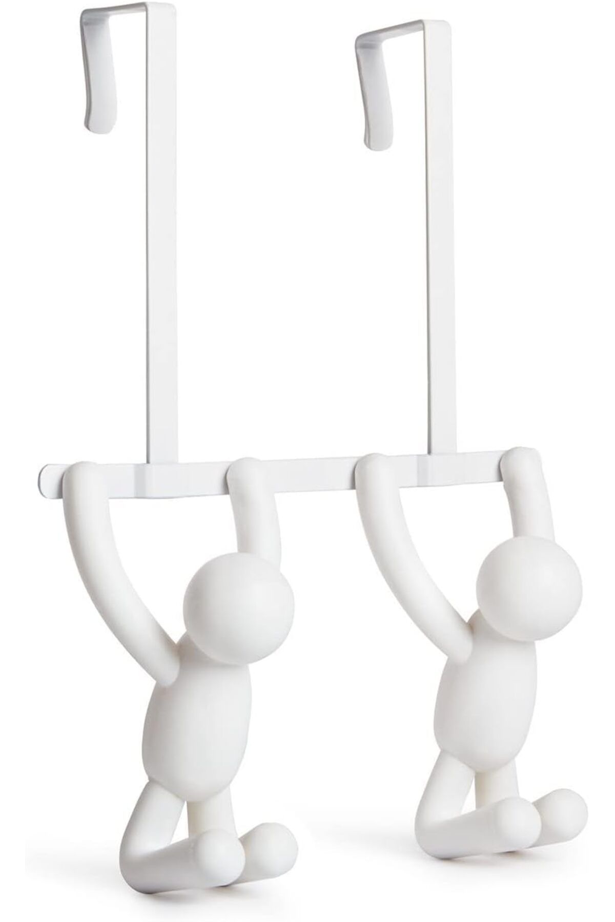 KDROĞLU KDROGLU 1004260-660 Çift kancalı Buddy kapı portmantosu, plastik, beyaz, 21,6 x 30,5 x 10,8 cm Ne