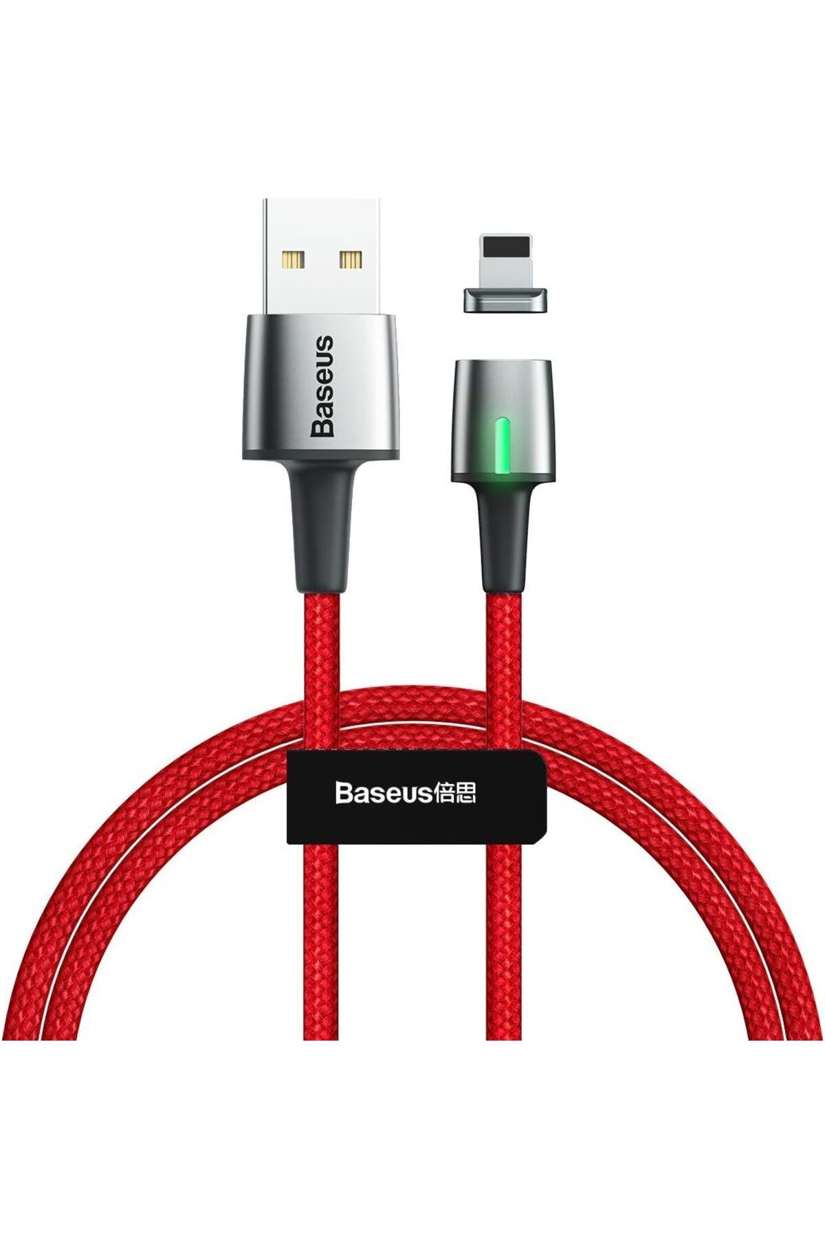 STOREMAX mrttnca Zinc Magnetic, 2.4 A, USB - A & Lightning, Şarj & Data Aktarım Kablosu, Mıknatıs Uçlu &
