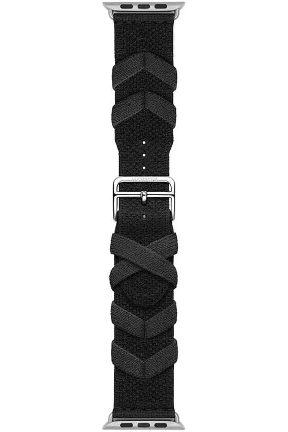 STOREMAX nslmshop İle Uyumlu Watch 42mm KRD-97 Sarmal Örgü Tasarımlı Kordon Siyah Life Store 1037065
