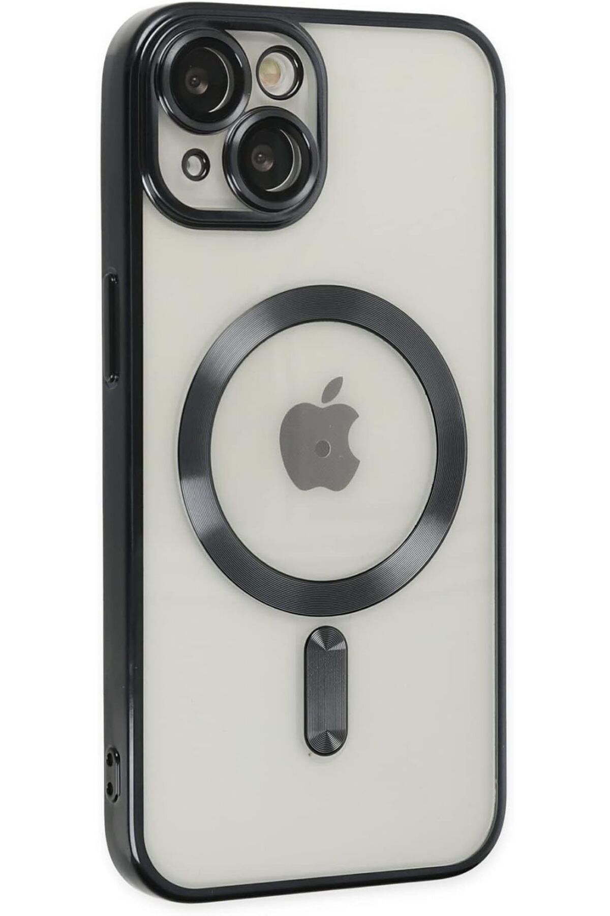 KDROĞLU KDROGLU iphone 15 MagSafe ile Uyumlu SİYAH Kılıf Silikon Darbe Emici Tam Koruma Kapak Yanları Pa