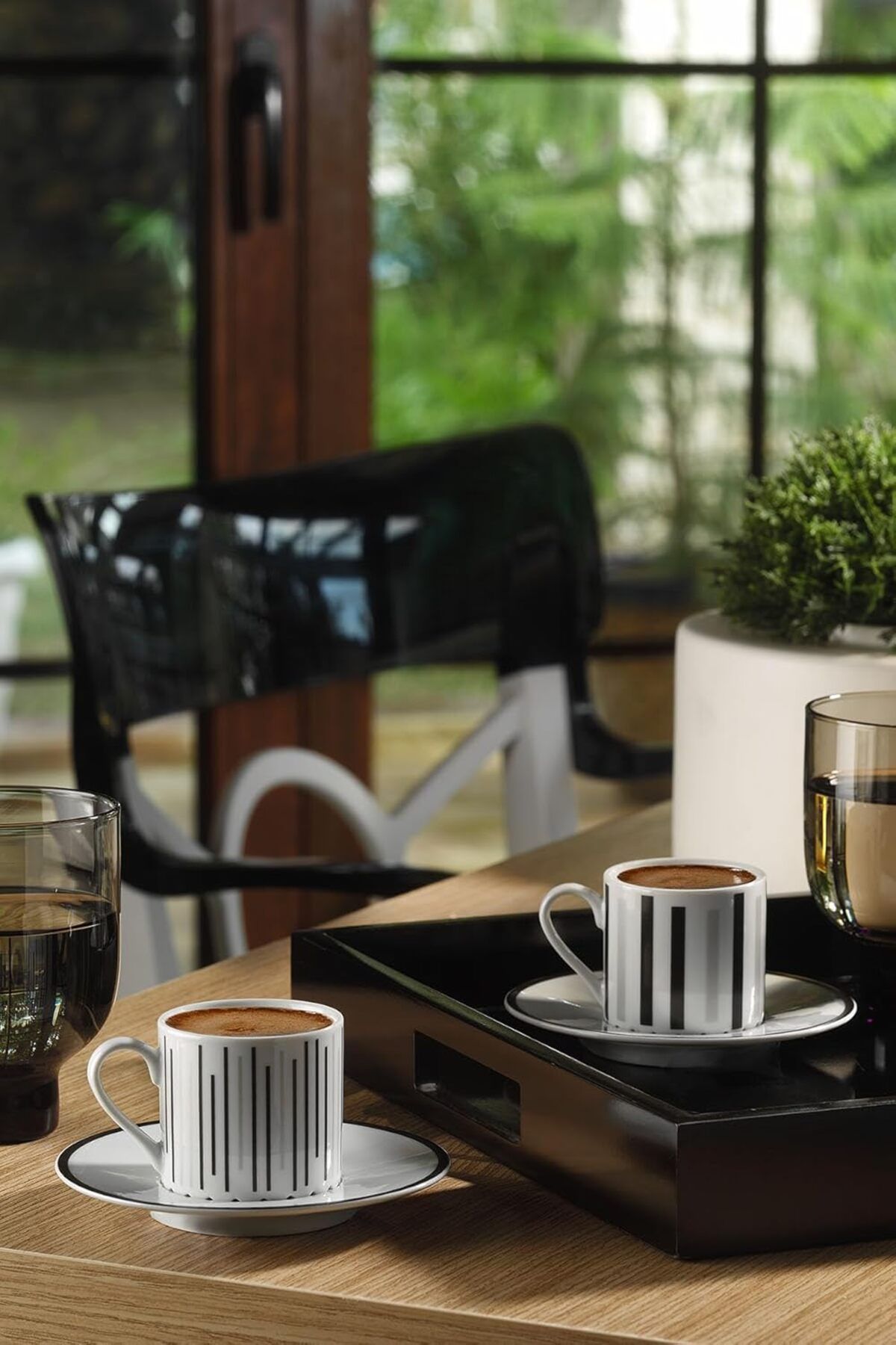 ÇAĞUR -Porselen 11722 Pilea 4 Parça 2 Kişilik Kahve Takımı