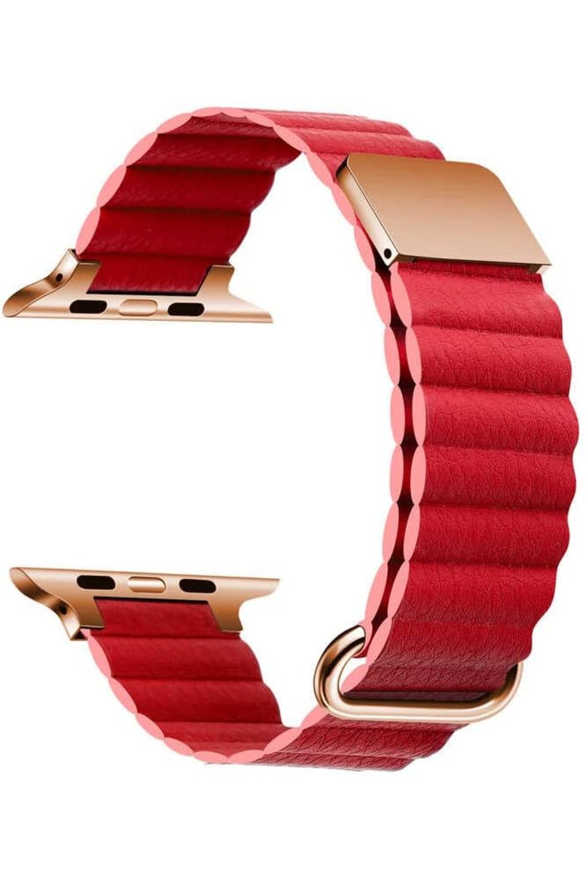 STOREMAX sellbuystore İle Uyumlu Watch 42mm KRD-78 PU Deri Kordon Strap Kayış Kırmızı 105351