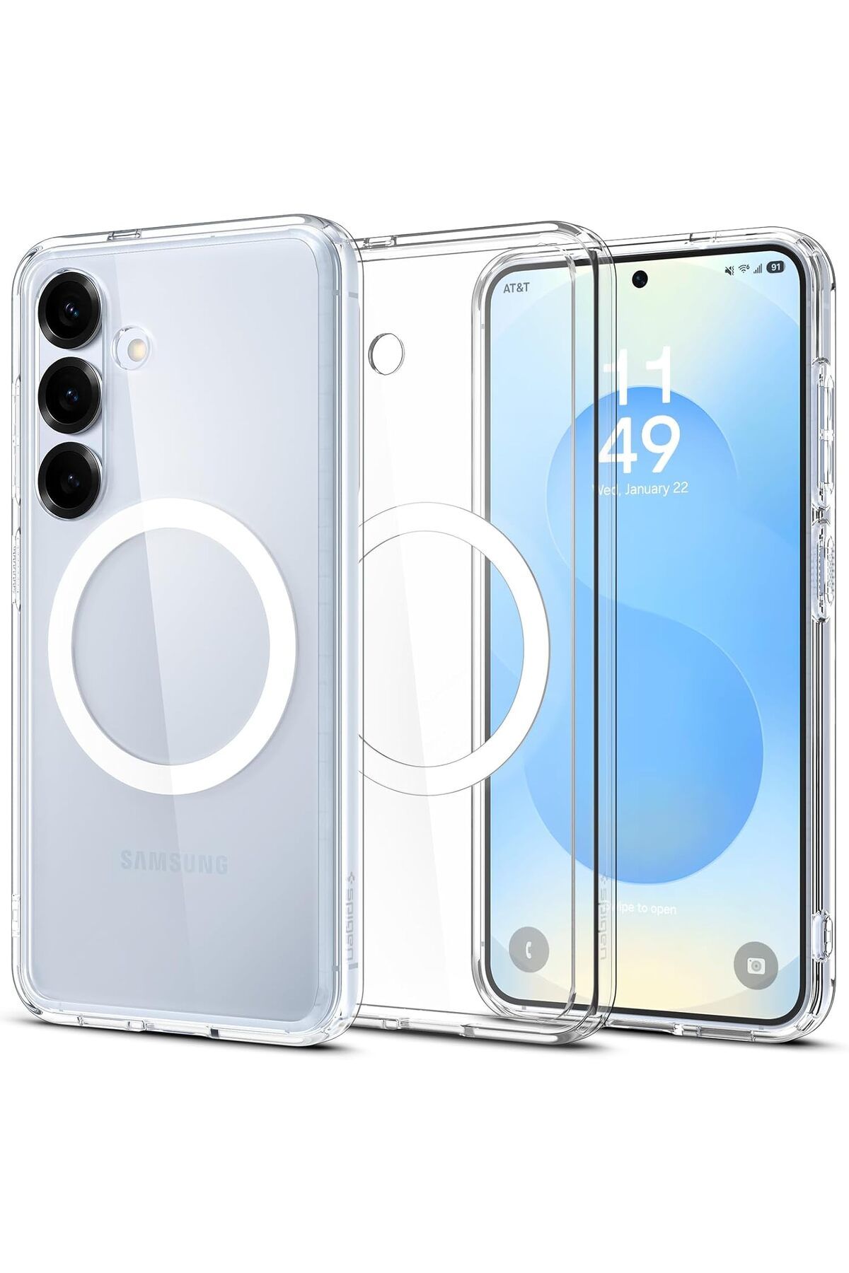 KDROĞLU KDROGLU Galaxy S25 Plus Kılıf Ultra Hybrid MagFit özellikli Clear White - ACS08981 New Desing 110