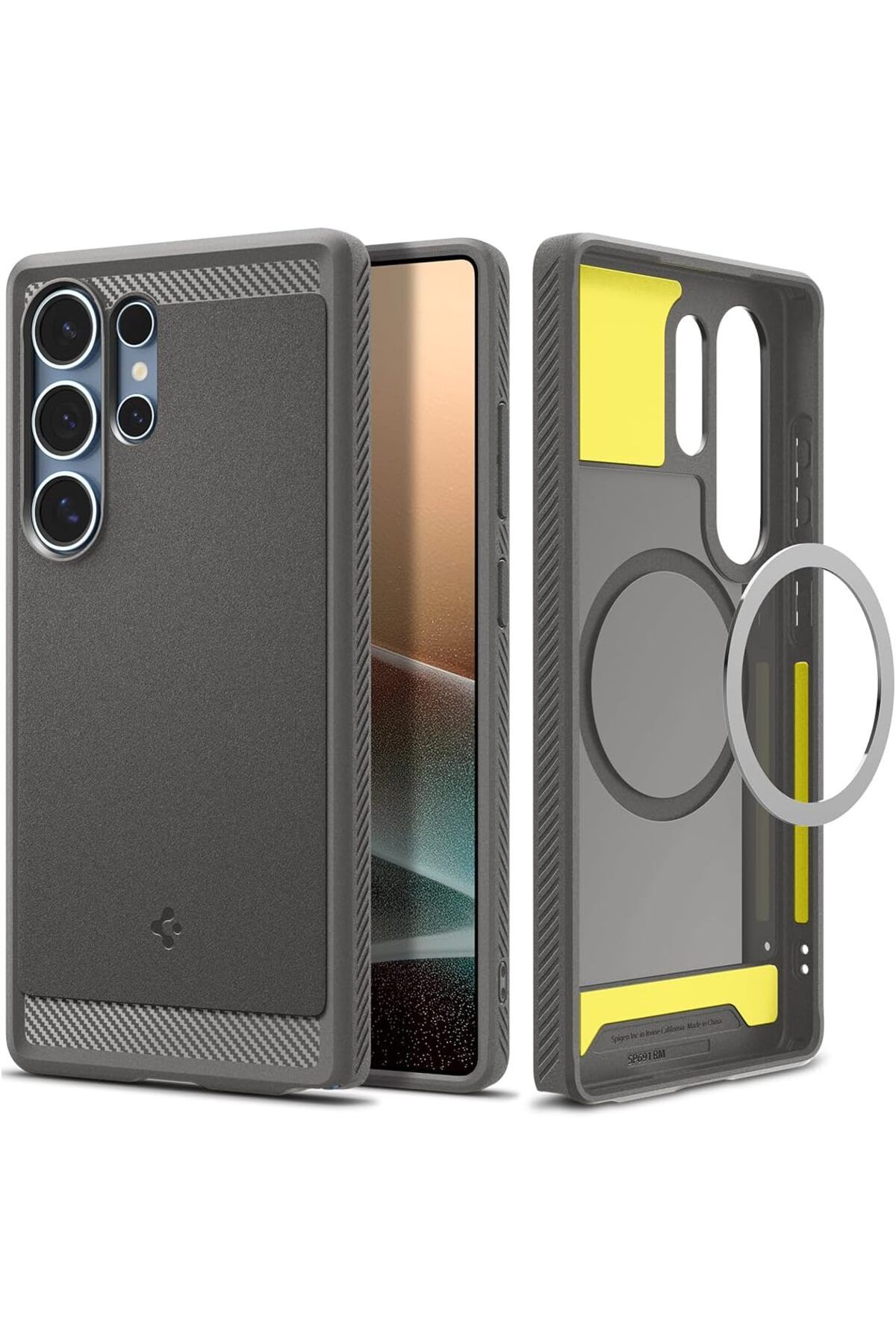 KDROĞLU KDROGLU Galaxy S25 Ultra Kılıf Rugged Armor MagFit özellikli Marble Gray - ACS08952 New Desing 11