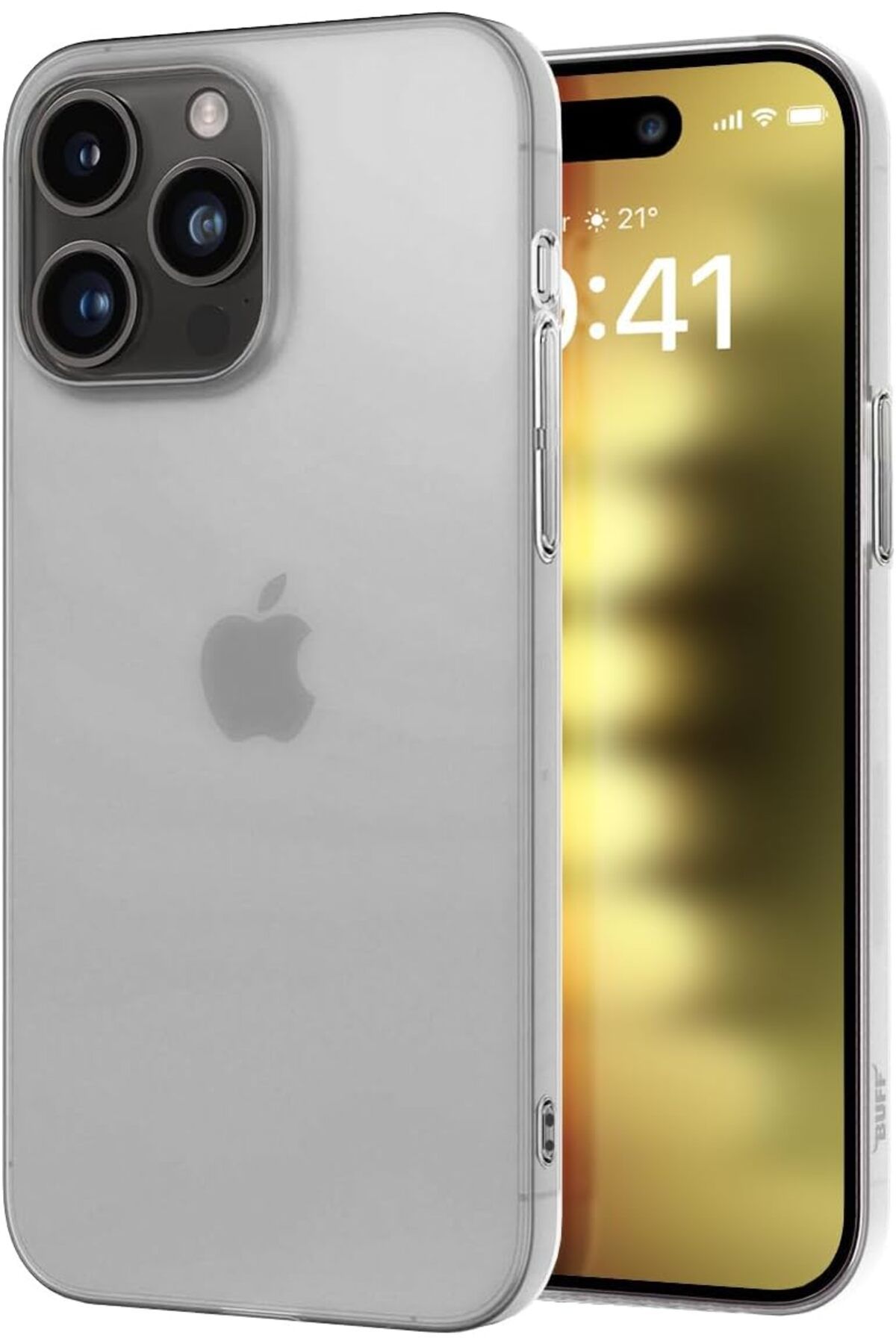 KDROĞLU KDROGLU LABS Buff iPhone 15 Pro ile Uyumlu Slimfy İnce Saydam Kılıf (Şeffaf) New Desing 1109836
