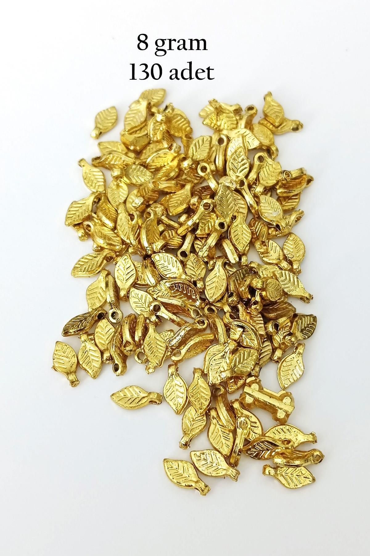 MBB ETİCARET Oya Abiye Bileklik Kolye Pleksi Metalik Plastik Pul Altın Renk 8 gram 130 adet - BNC475