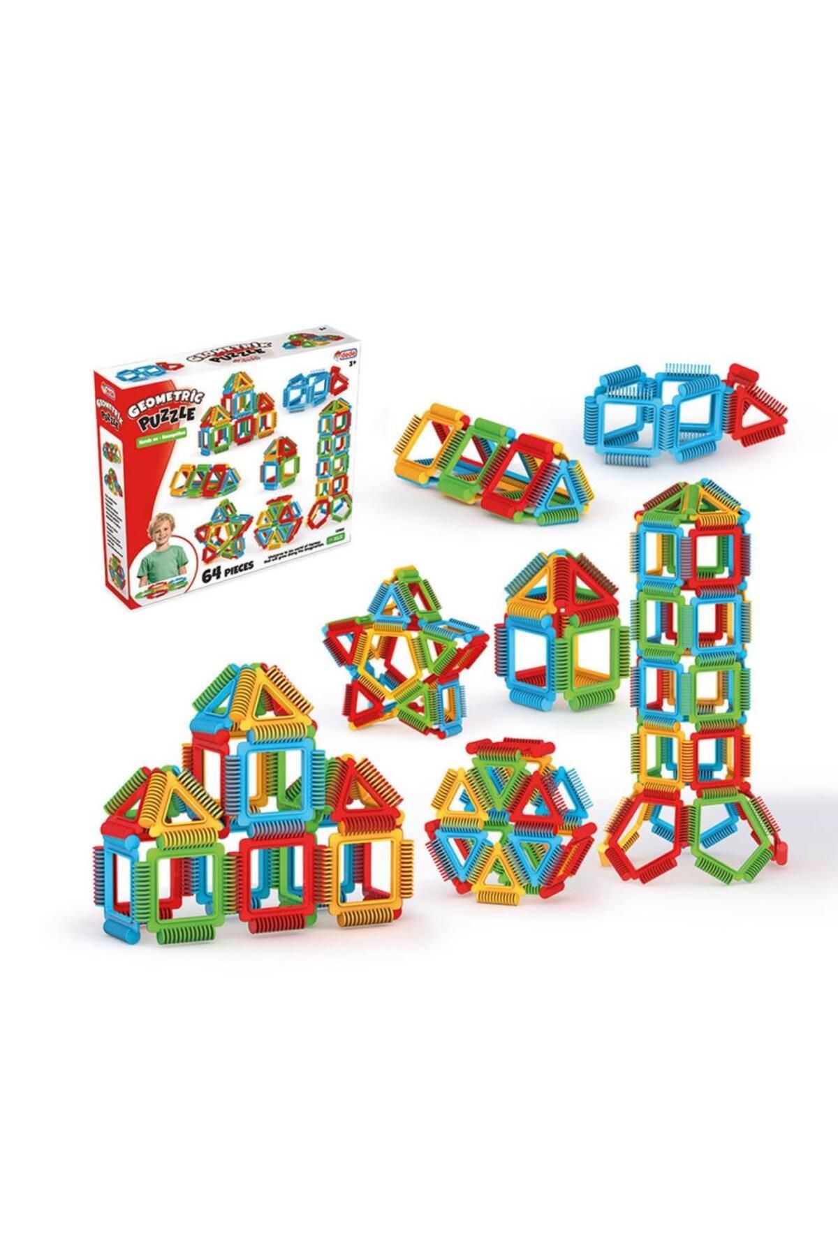 Shop58 HediyeCantam 03896 Geometrik Puzzle 64 Parça -Dede