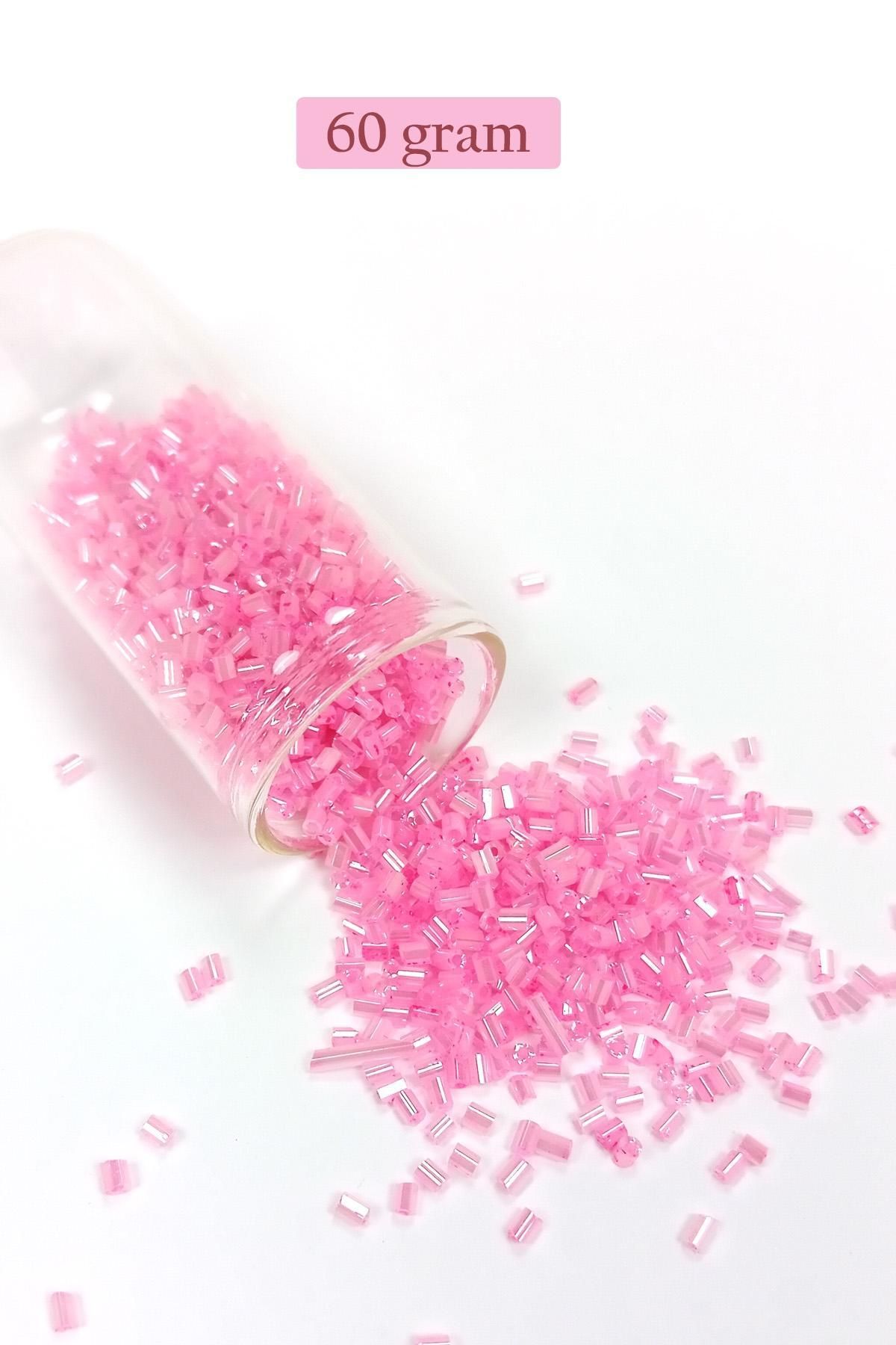 MBB ETİCARET Kesme Cam Boncuk 2mm - 60 Gram - Pembe - BNC371