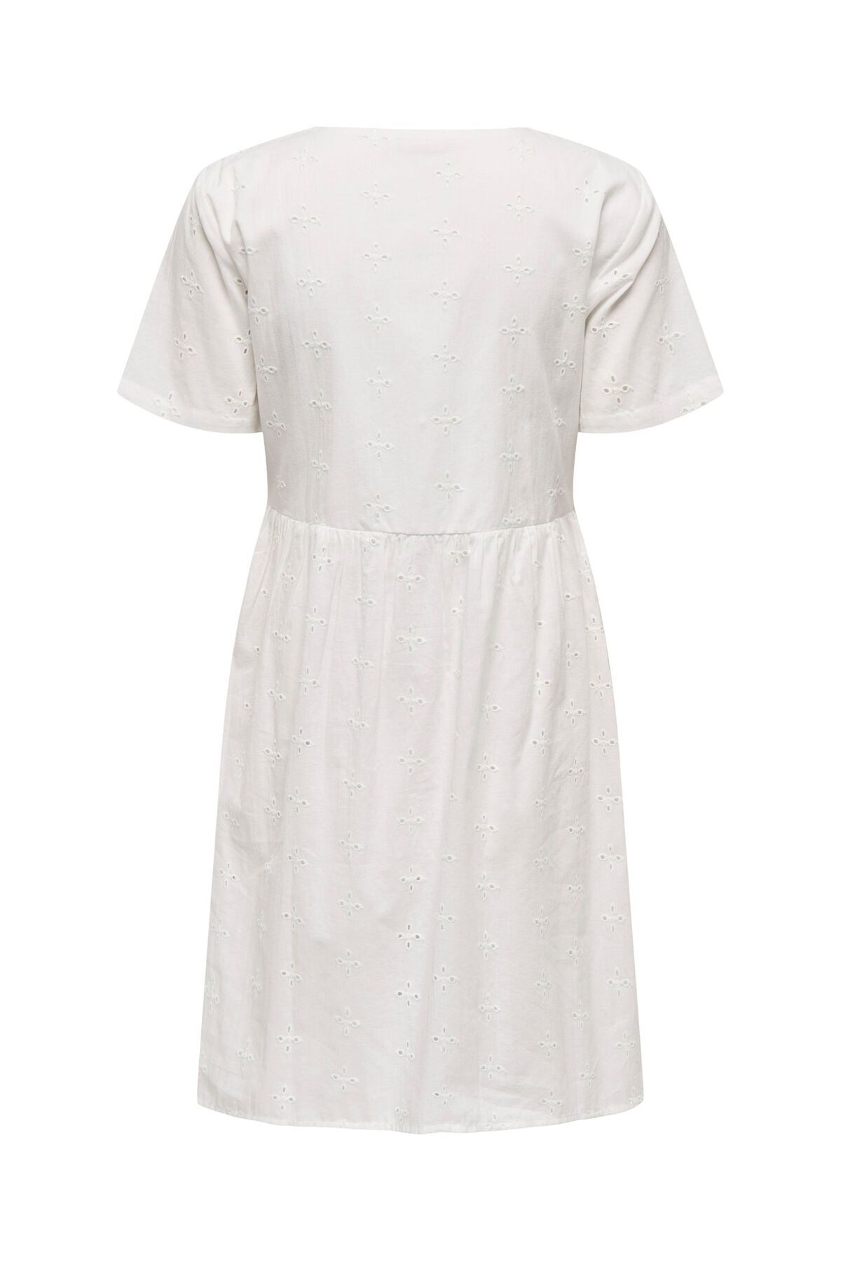 JDY-Kleid Normal geschnitten V-Ausschnitt Voluminöser Armschnitt Midikleid 3