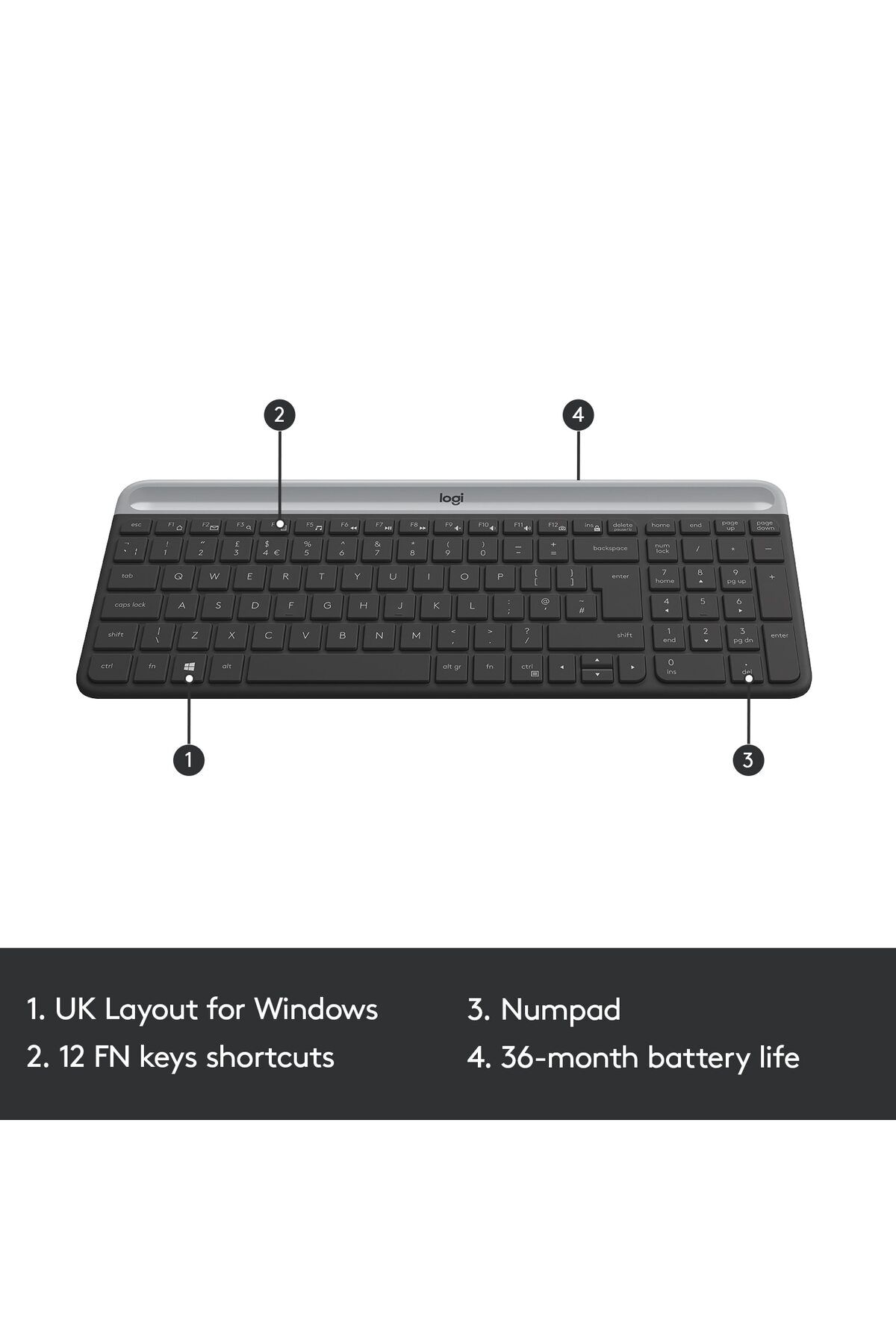 logitech-Kit tastatură + mouse wireless Logitech MK470 5