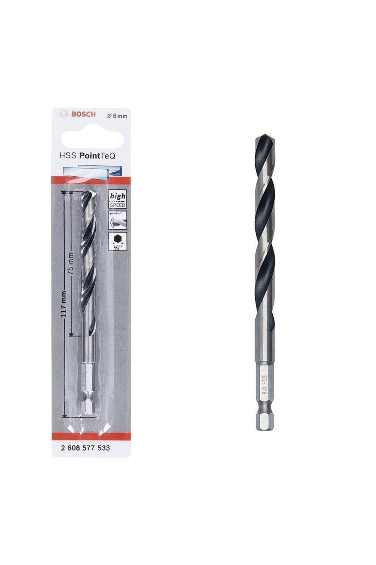 BilfolD Pointteq Altıgen Şaftlı Hss Matkap Ucu 8 mm