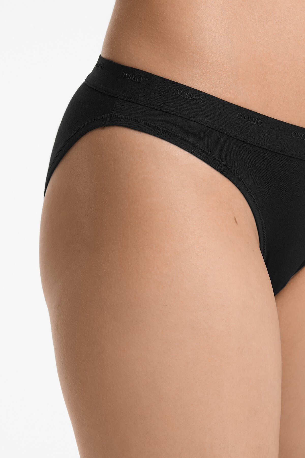 Oysho-3 cotton blend classic briefs with logo 3