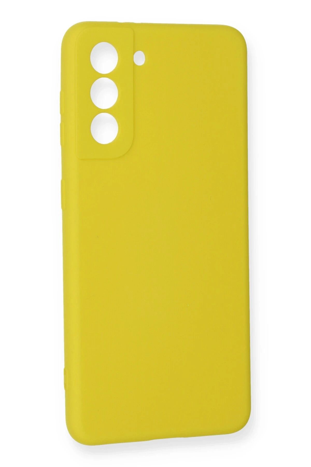 NewFace Galaxy S21 FE Uyumlu Kılıf Nano içi Kadife Silikon - Sarı SVLRS