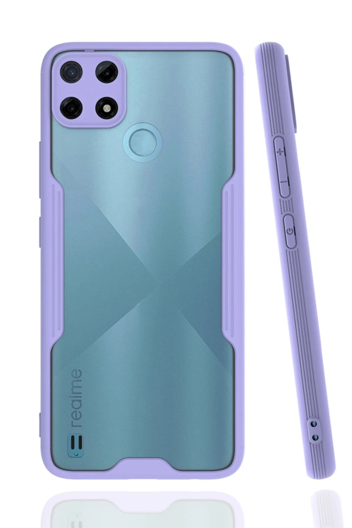 NewFace Realme C25Y Kılıf Platin Silikon - Lila SVLRS