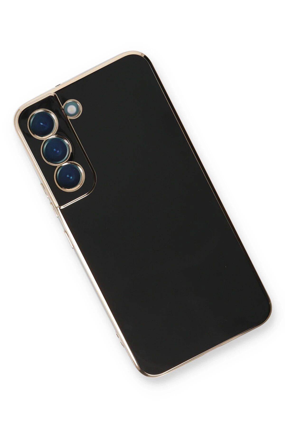 NewFace Samsung Galaxy S22 Plus Kılıf Volet Silikon - Siyah SVLRS