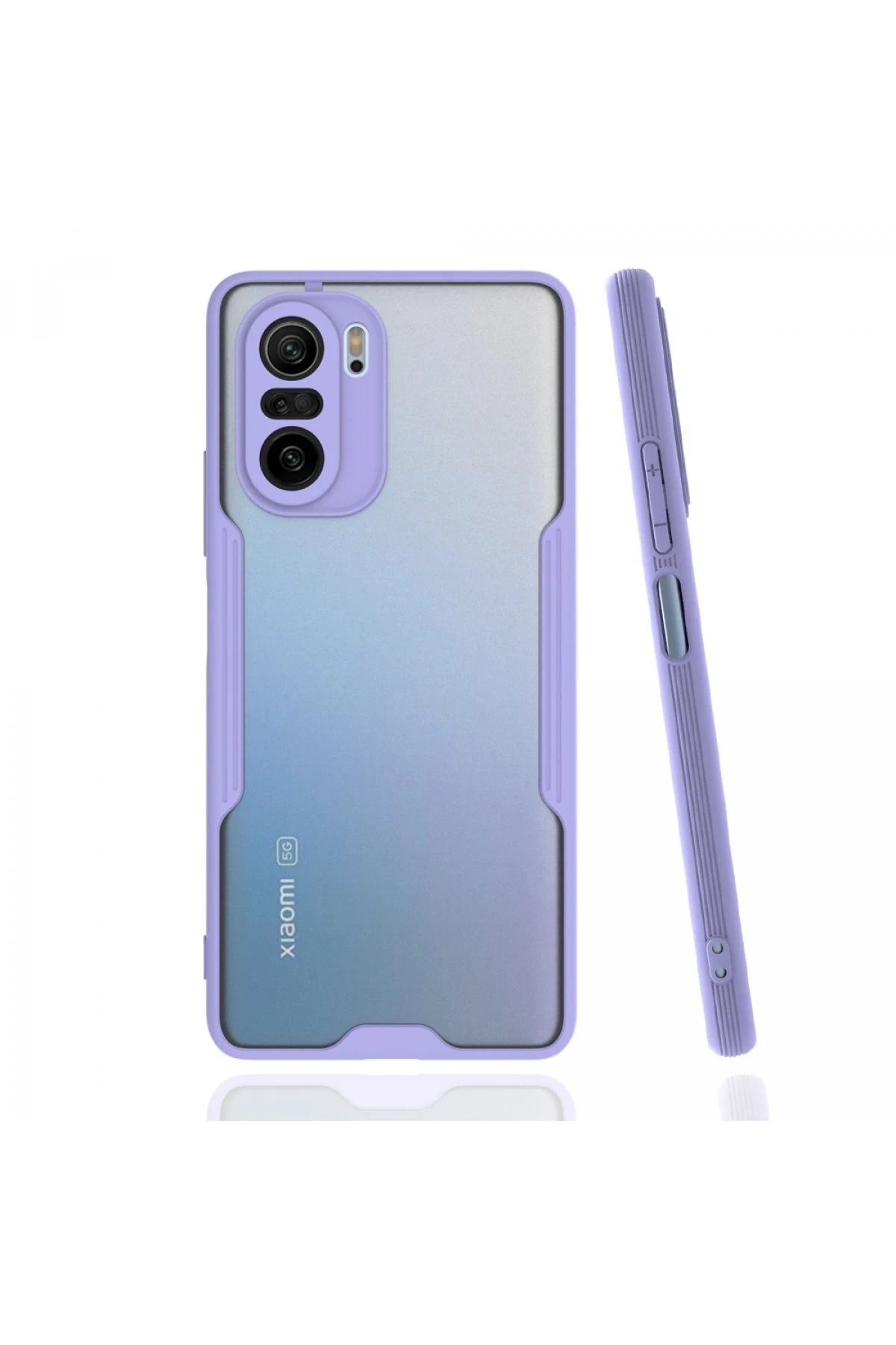 NewFace Xiaomi Poco F3 Kılıf Platin Silikon - Lila SVLRS