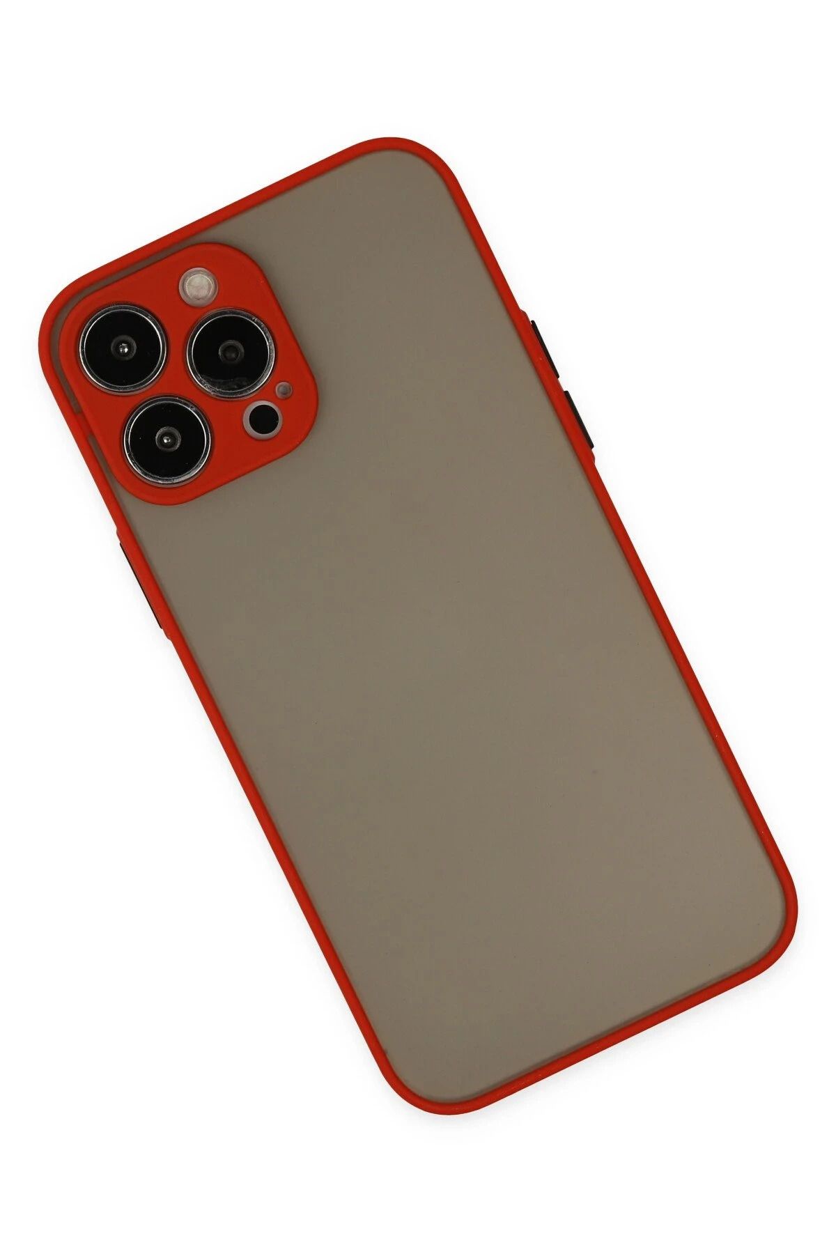 NewFace iPhone 14 Pro Max Kılıf Montreal Silikon Kapak - Kırmızı SVLRS