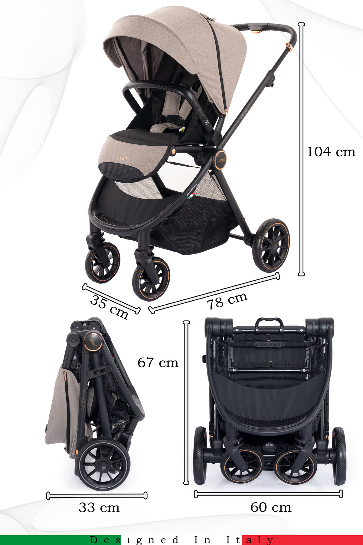 Prego Venüs Premium UV Tenteli Travel Sistem Bebek Arabası fotoğrafı 5 (önizleme)