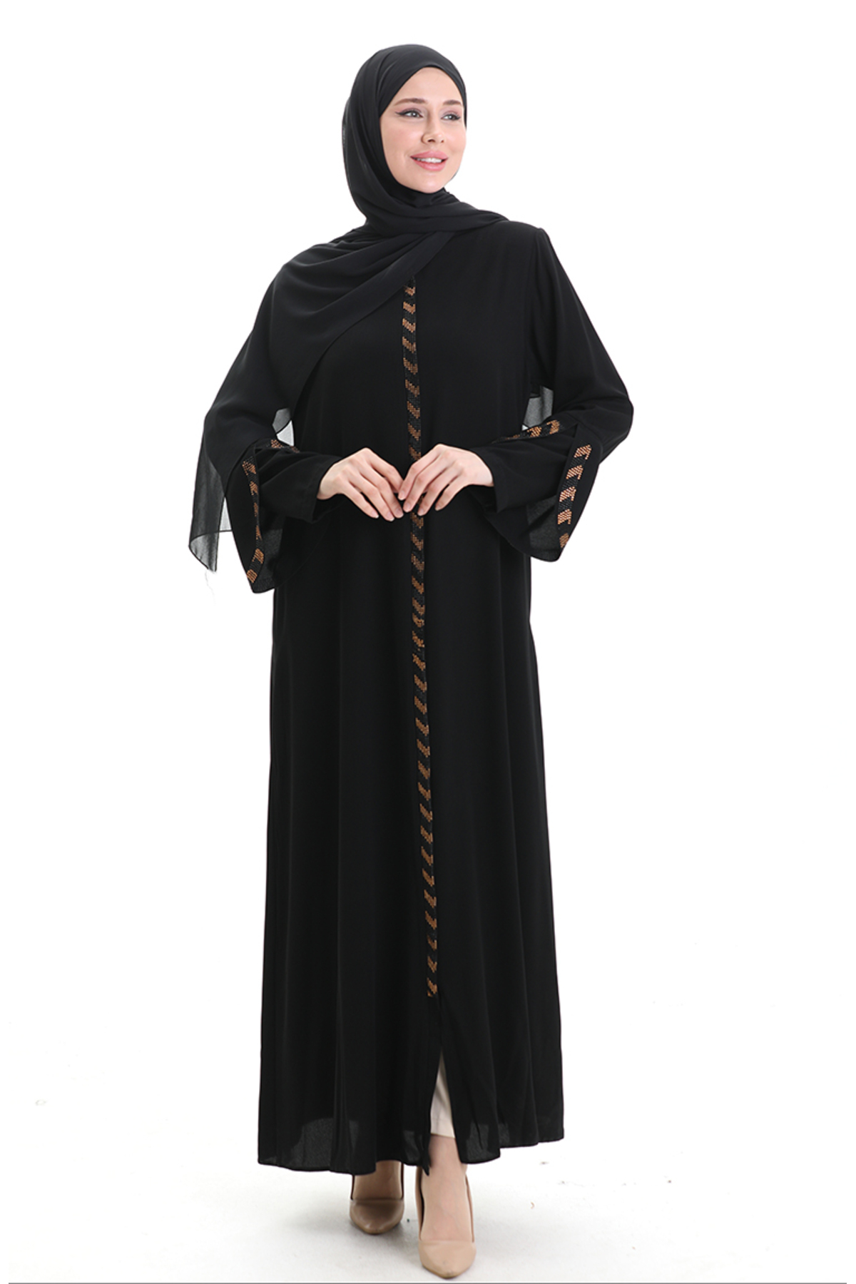 مقاس كبير مخطط Ferace 2038-05 أسود