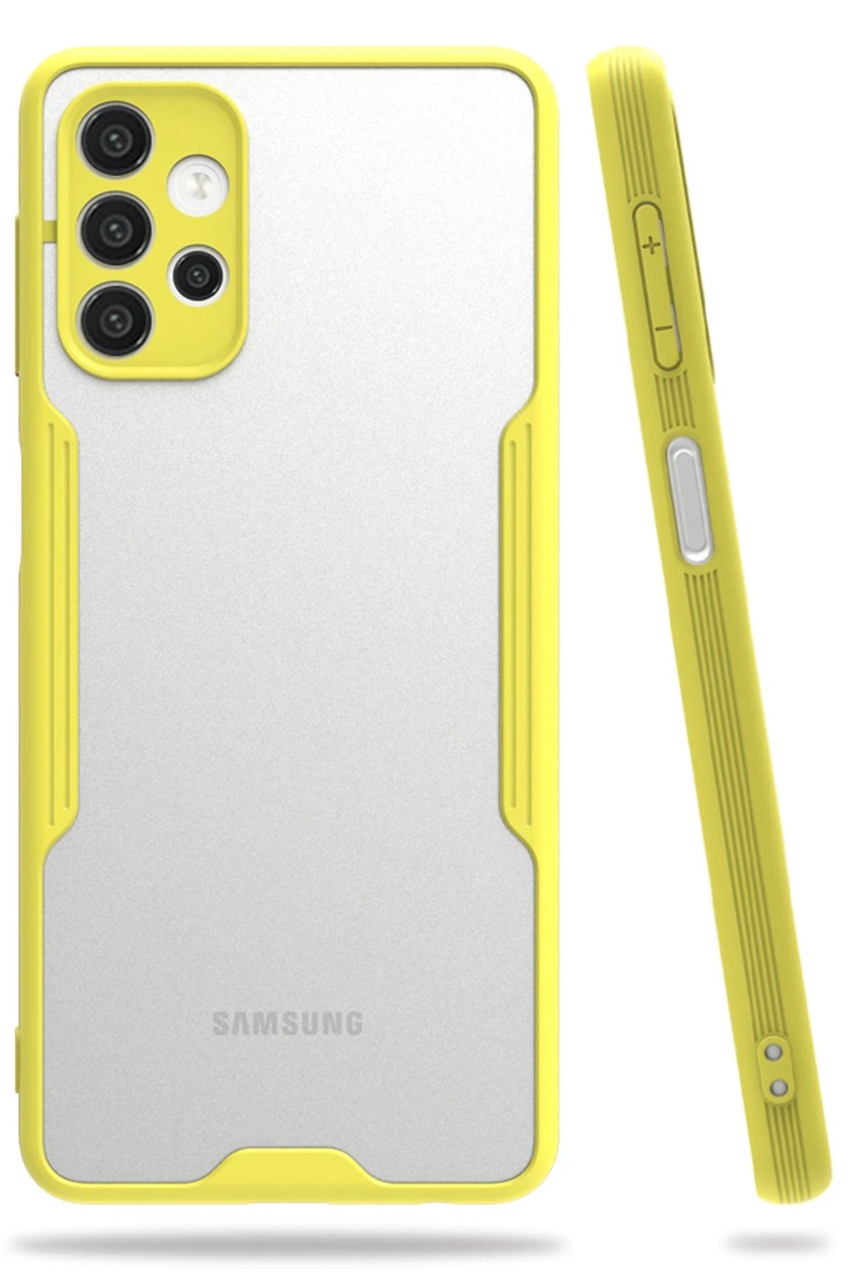 NewFace Samsung Galaxy A52 Kılıf Platin Silikon - Sarı SVLRS