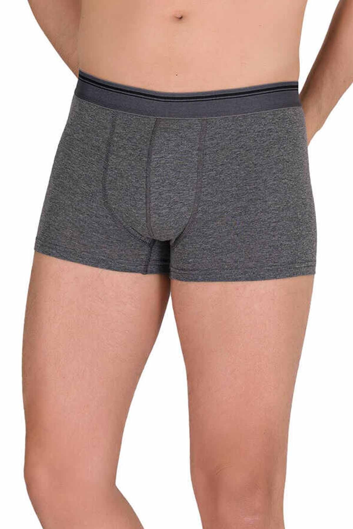 MBB ETİCARET Likralı Erkek Boxer Şort Füme 1097B