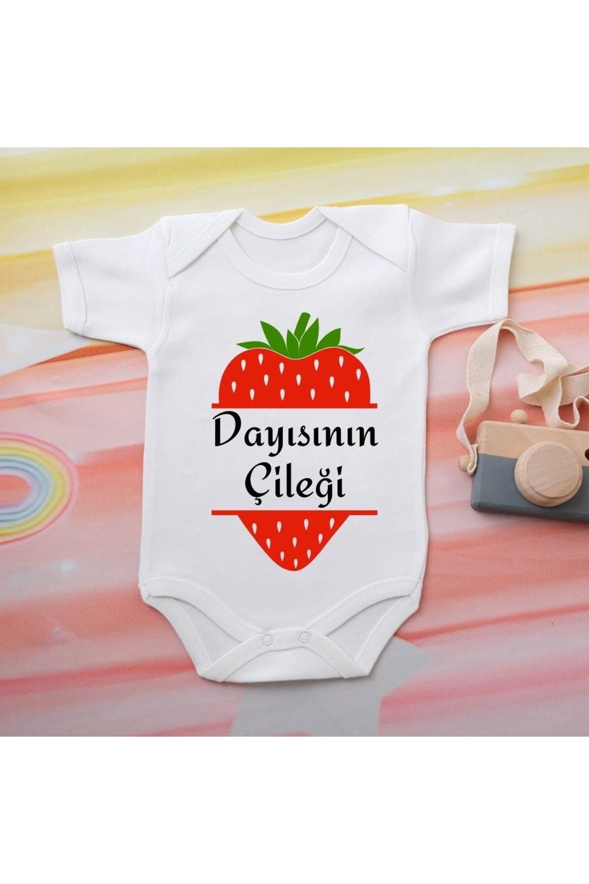 soft wing %100 Pamuklu Organik Baskılı Premium Çıtçıtlı Bebek Body Zıbın 00061