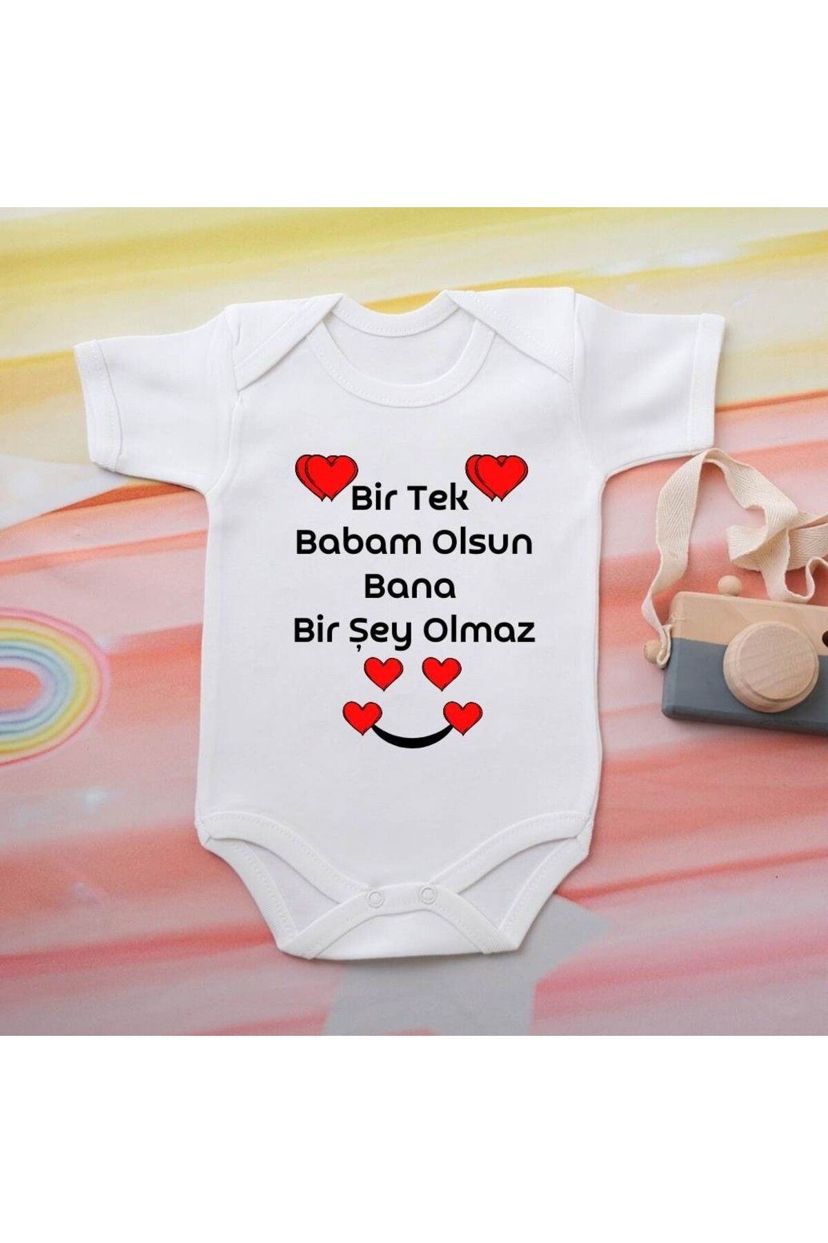 soft wing %100 Pamuklu Organik Baskılı Premium Çıtçıtlı Bebek Body Zıbın 00026