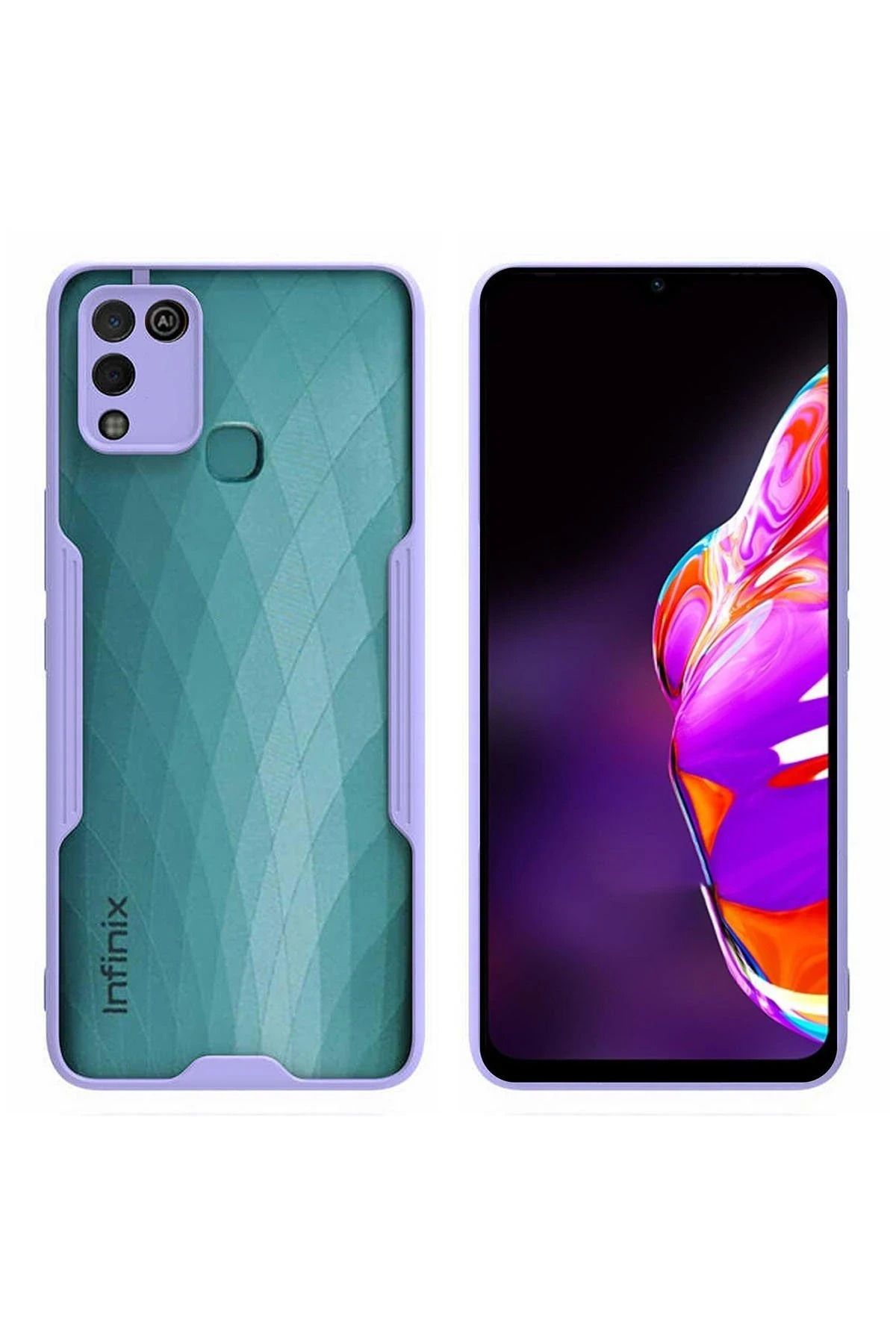 NewFace İnfinix Hot 10 Play Kılıf Platin Silikon - Lila SVLRS