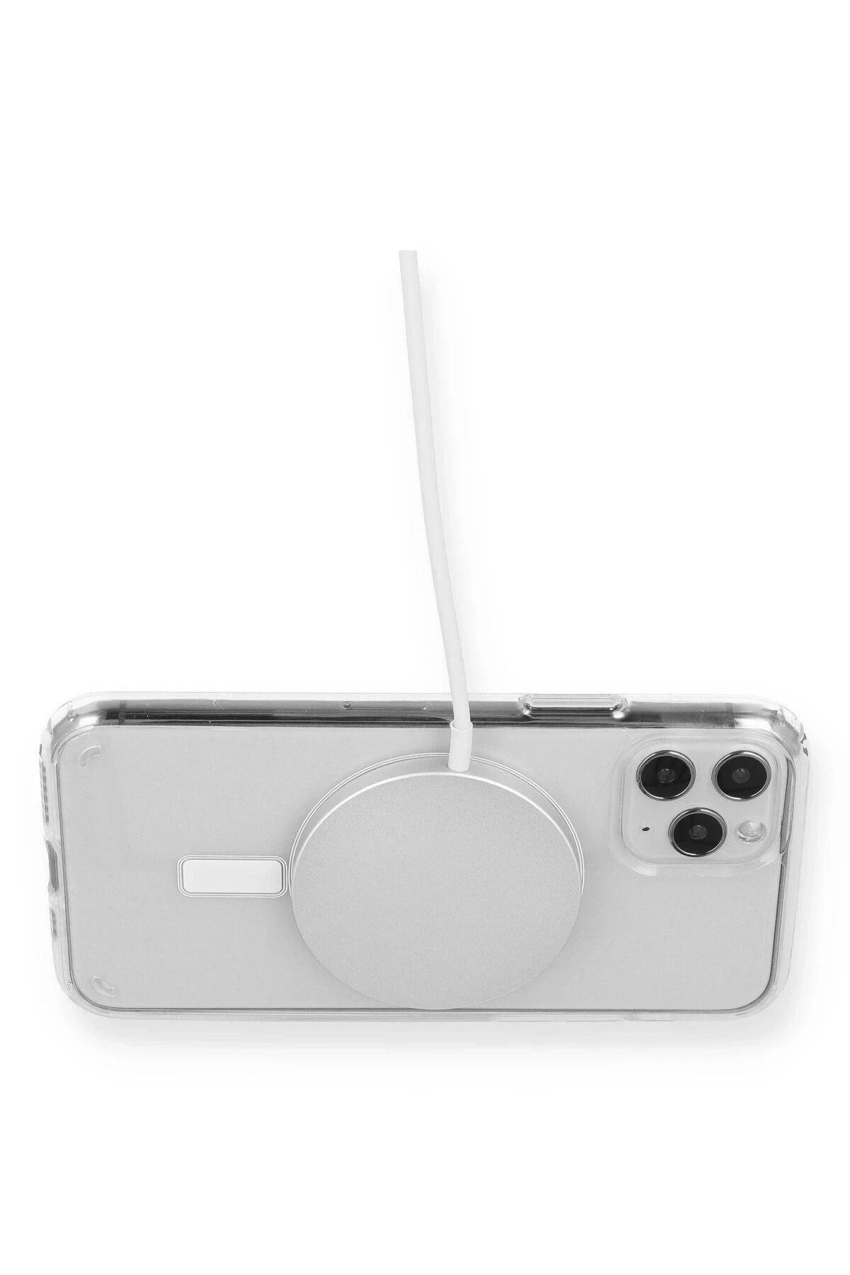 NewFace iPhone 11 Pro Max uyumlu  Kılıf Magneticsafe Şeffaf Silikon - Şeffaf SVLRS