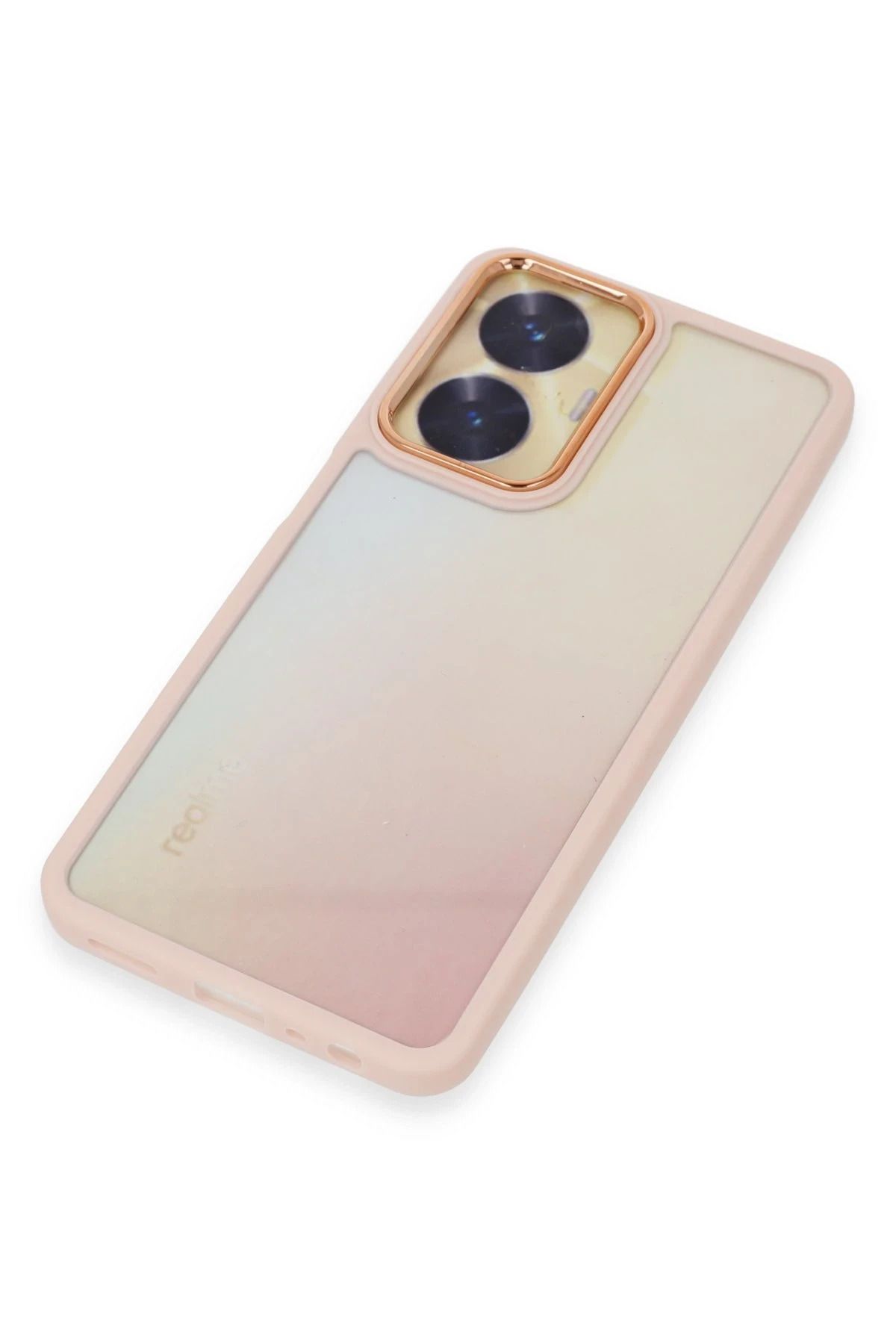 NewFace Realme C55 Kılıf Dora Kapak - Pudra SVLRS