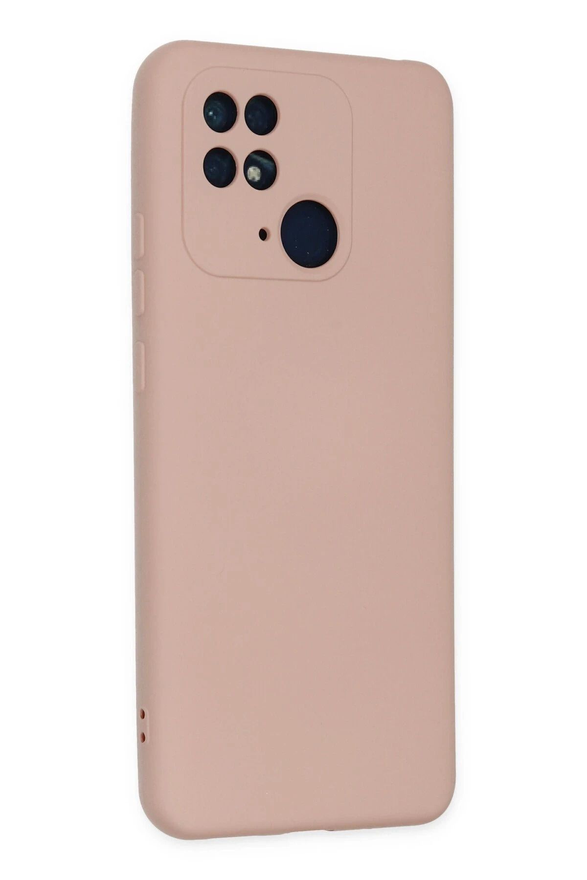 NewFace Xiaomi Redmi 10C Uyumlu Kılıf Nano içi Kadife Silikon - Pudra SVLRS