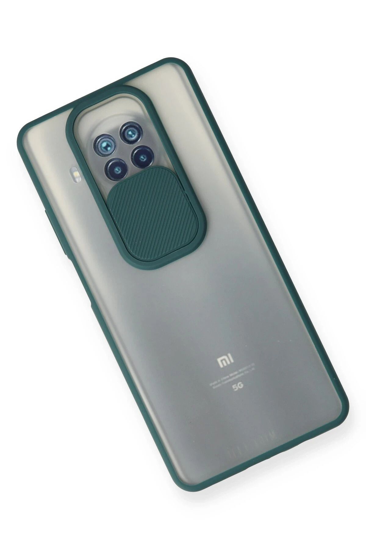 NewFace Xiaomi Mi 10T Lite Kılıf Palm Buzlu Kamera Sürgülü Silikon - Yeşil NRMSA