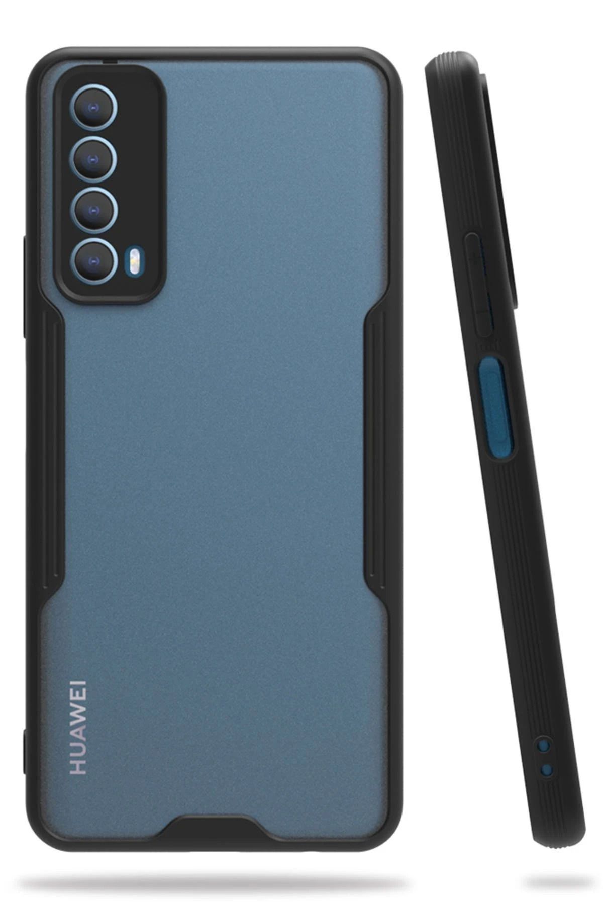 NewFace Huawei P Smart 2021 Kılıf Platin Silikon - Siyah SVLRS