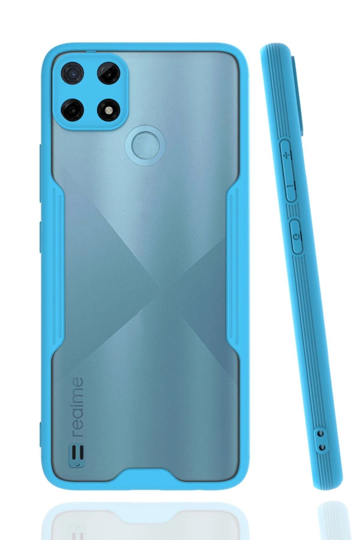 NewFace Realme C25Y Kılıf Platin Silikon - Mavi SVLRS