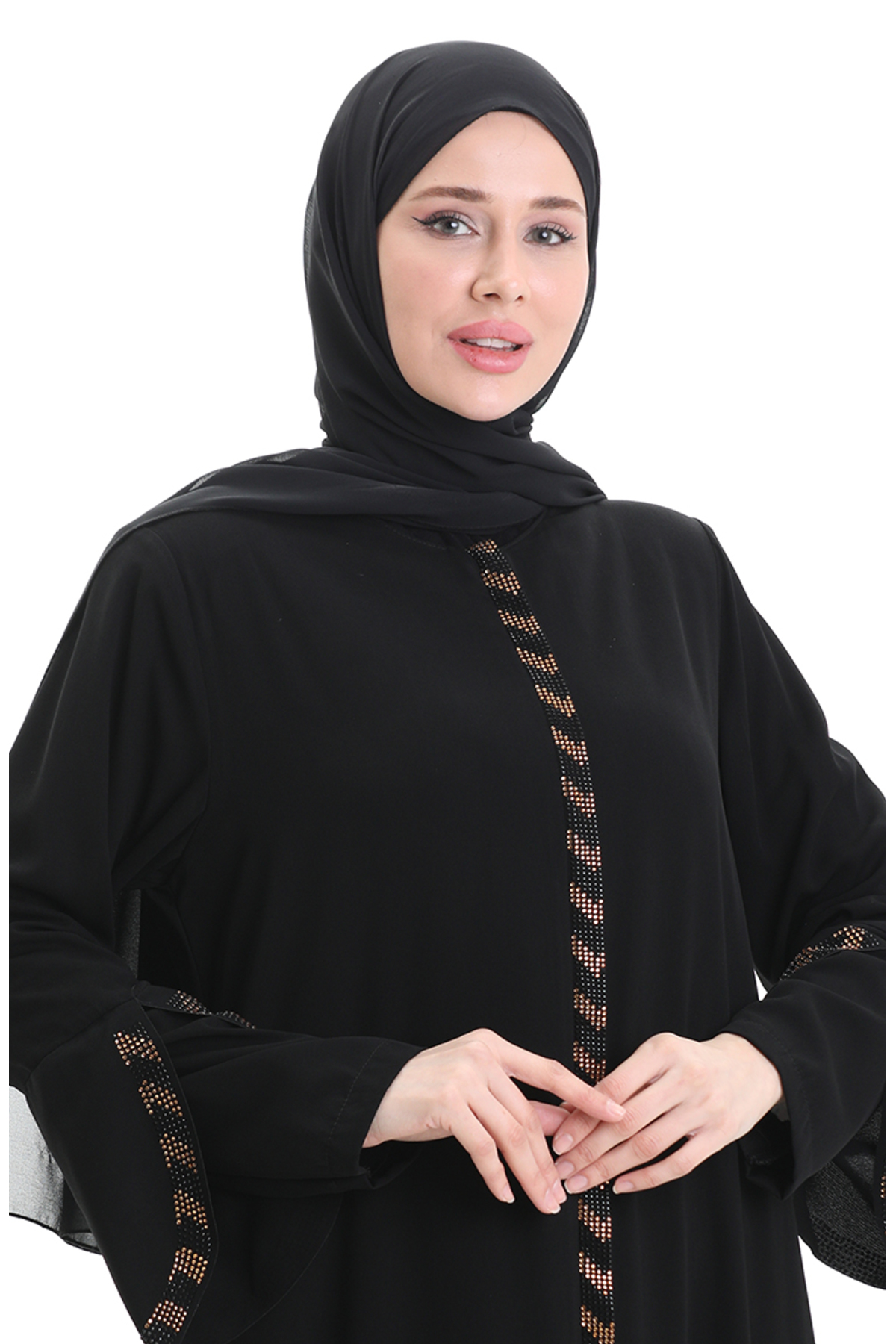 مقاس كبير مخطط Ferace 2038-05 أسود