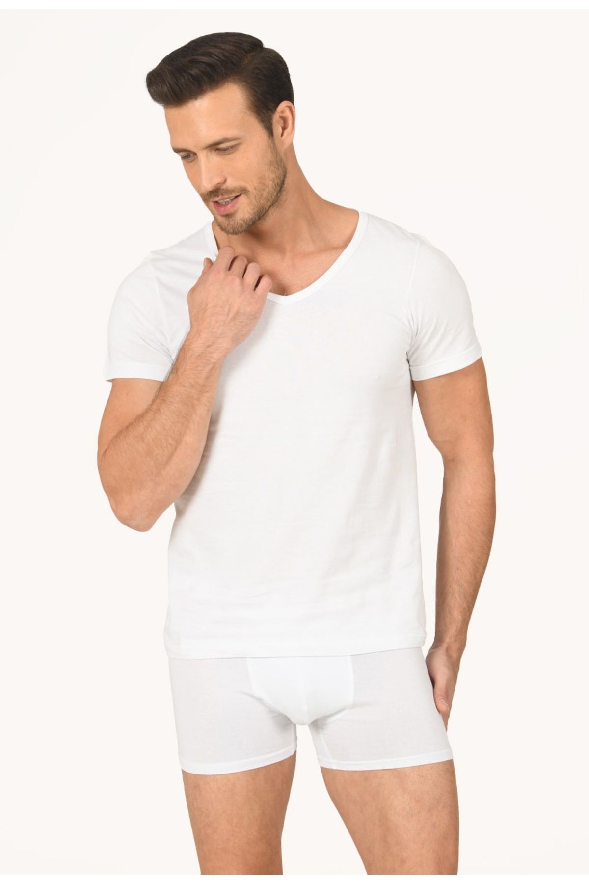 Shop58 NBB 707 V Yaka Fanila Beyaz
