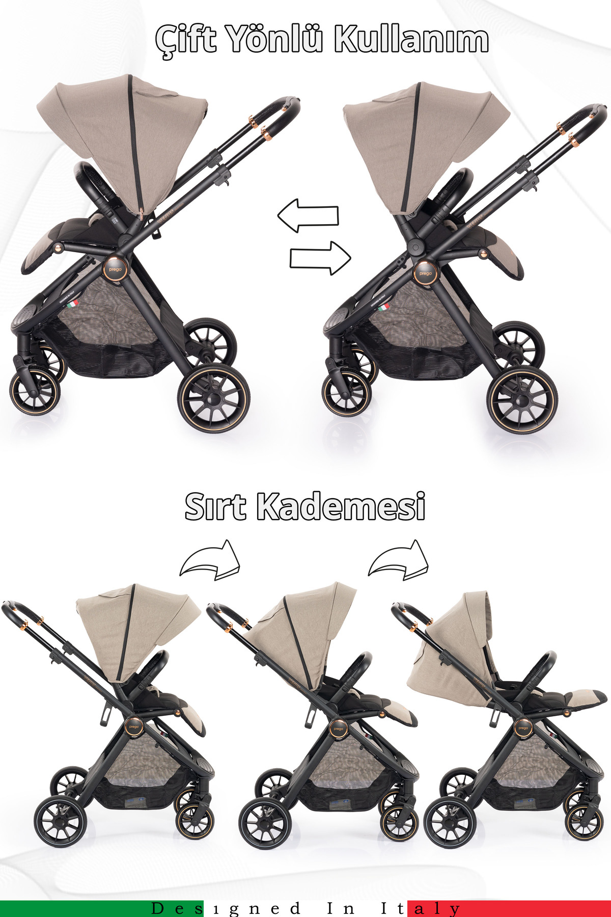 Prego Venüs Premium UV Tenteli Travel Sistem Bebek Arabası fotoğrafı 4 (önizleme)