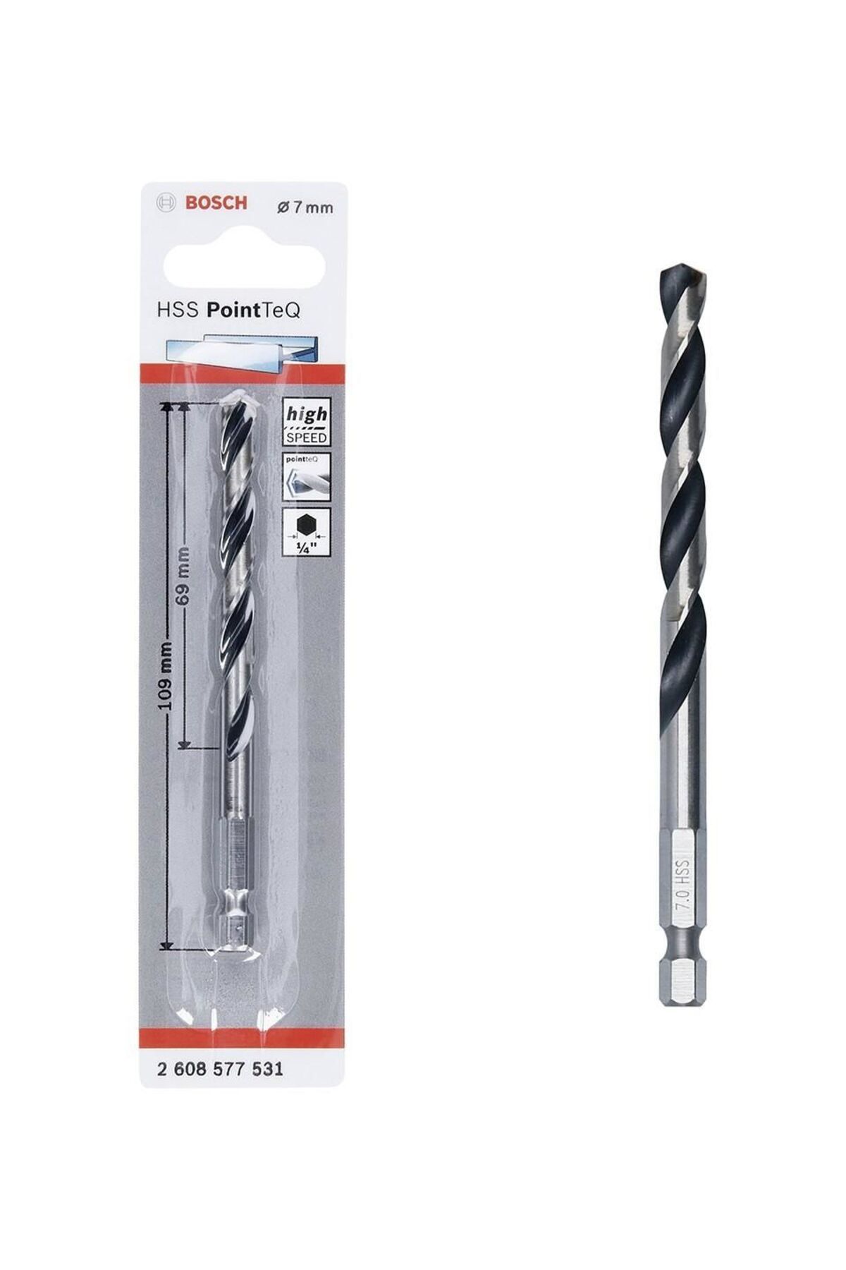 BilfolD Pointteq Altıgen Şaftlı Hss Matkap Ucu 7 mm