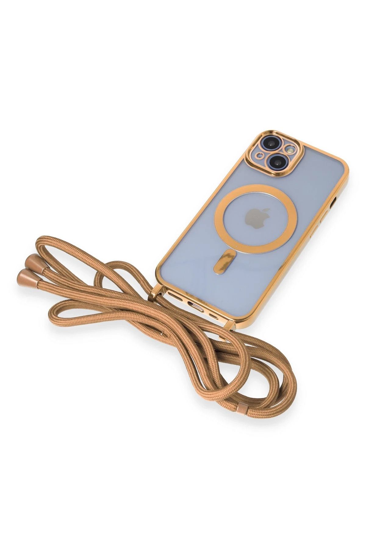 NewFace iPhone 14 Uyumlu Kılıf Divo Lazer Askılı  Kapak - Gold SVLRS