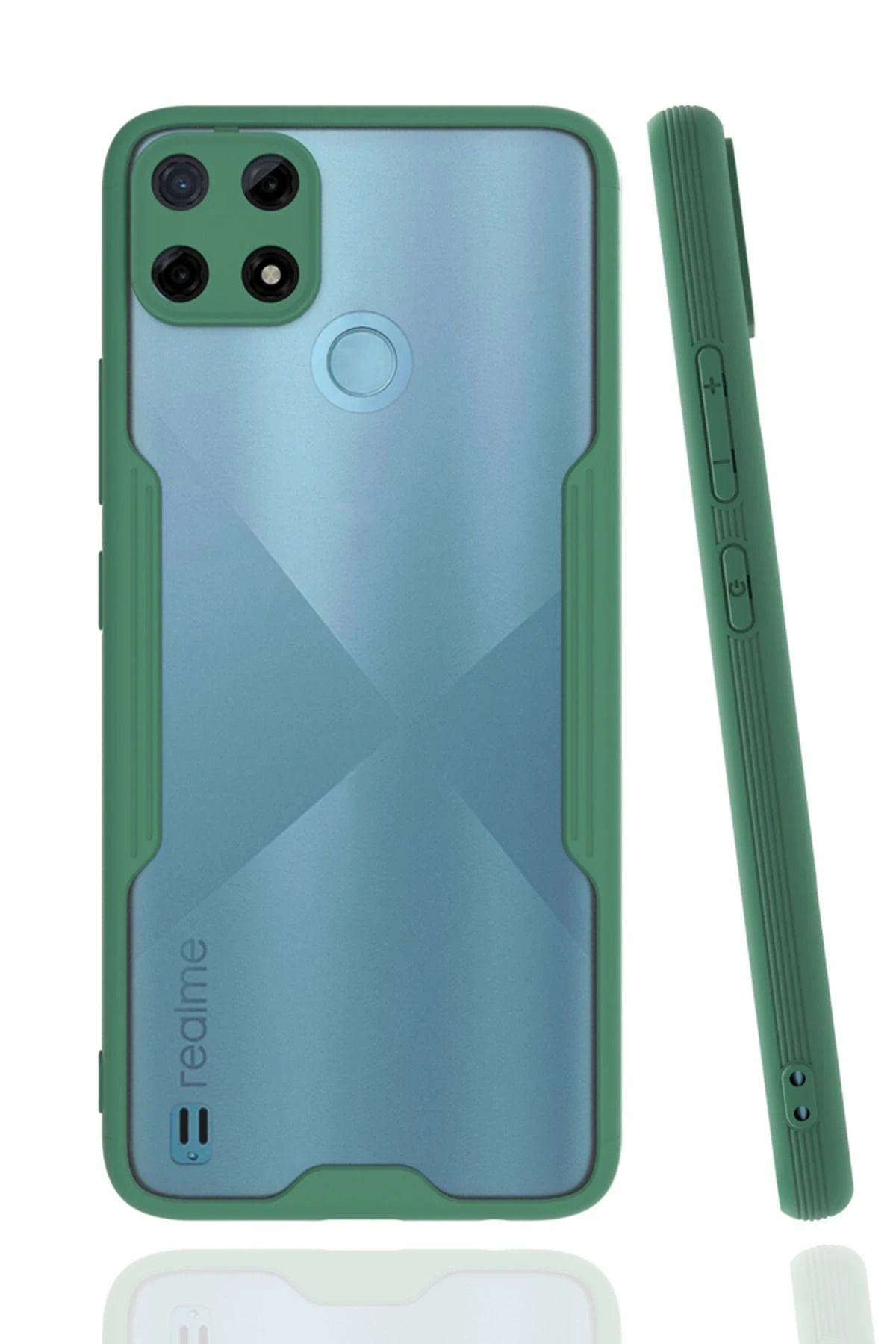 NewFace Realme C25Y Kılıf Platin Silikon - Yeşil SVLRS
