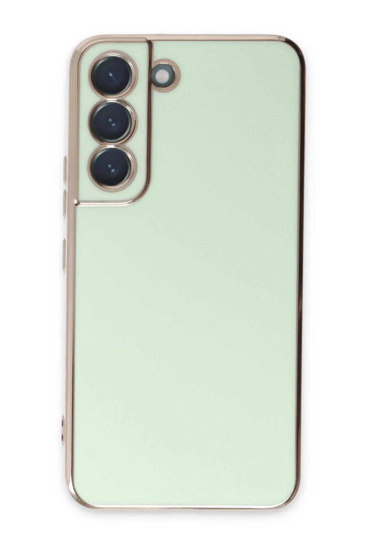 NewFace Samsung Galaxy S22 Plus Kılıf Volet Silikon - Açık Yeşil SVLRS